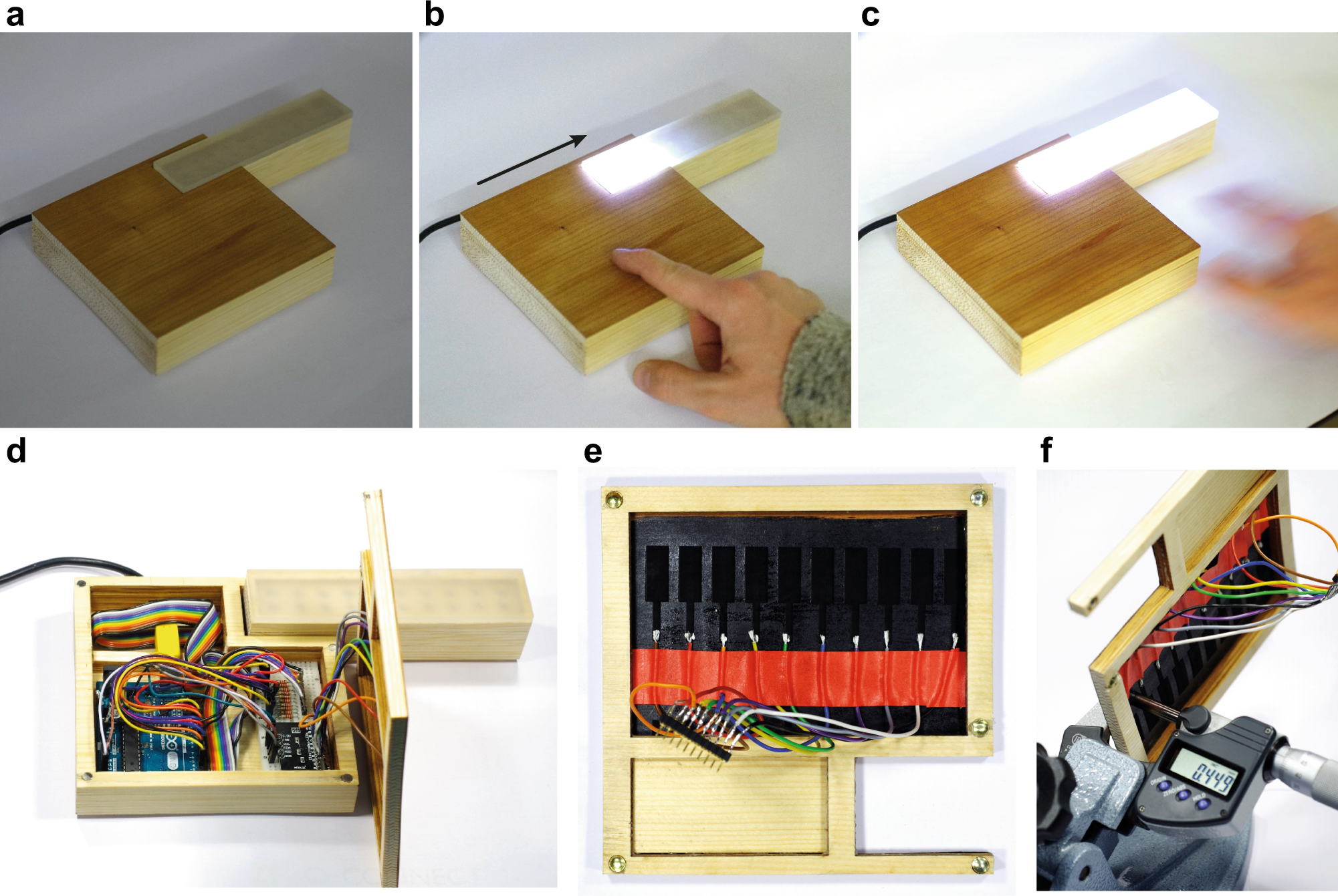 Fig. 5: IC-LIG-Wood touch button panel.