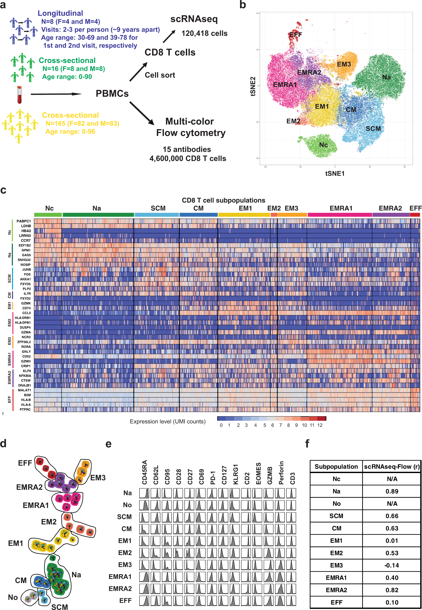 Heterogeneity and transcriptome changes of human CD8+ T cells across nine  decades of life | Nature Communications