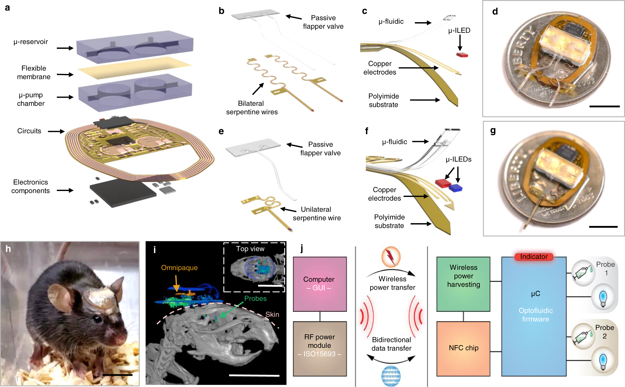 Wireless Multi Lateral Optofluidic Microsystems For Real Time Programmable Optogenetics And Photopharmacology Nature Communications