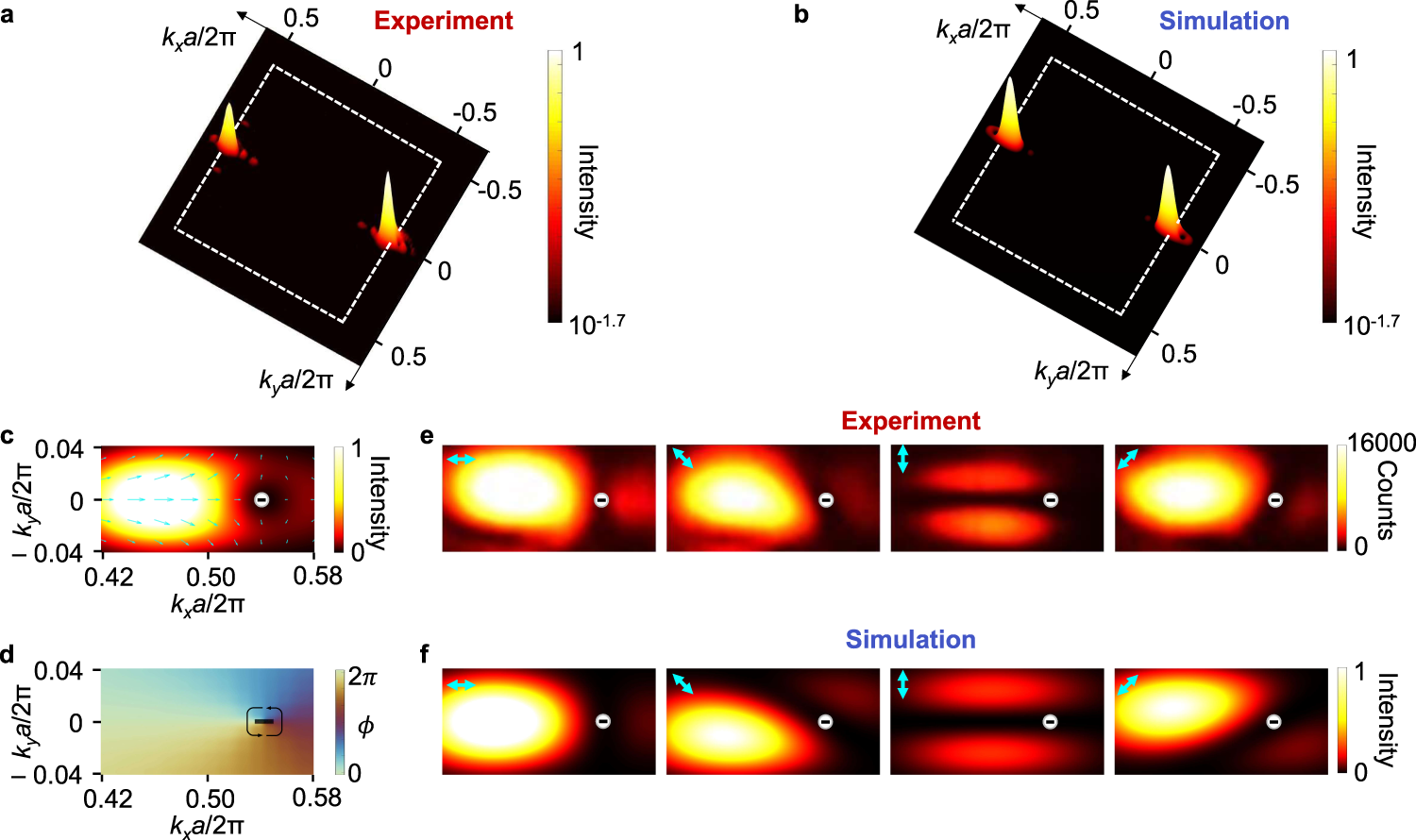 Fig. 3: Direct imaging polarization singularities at lasing state.