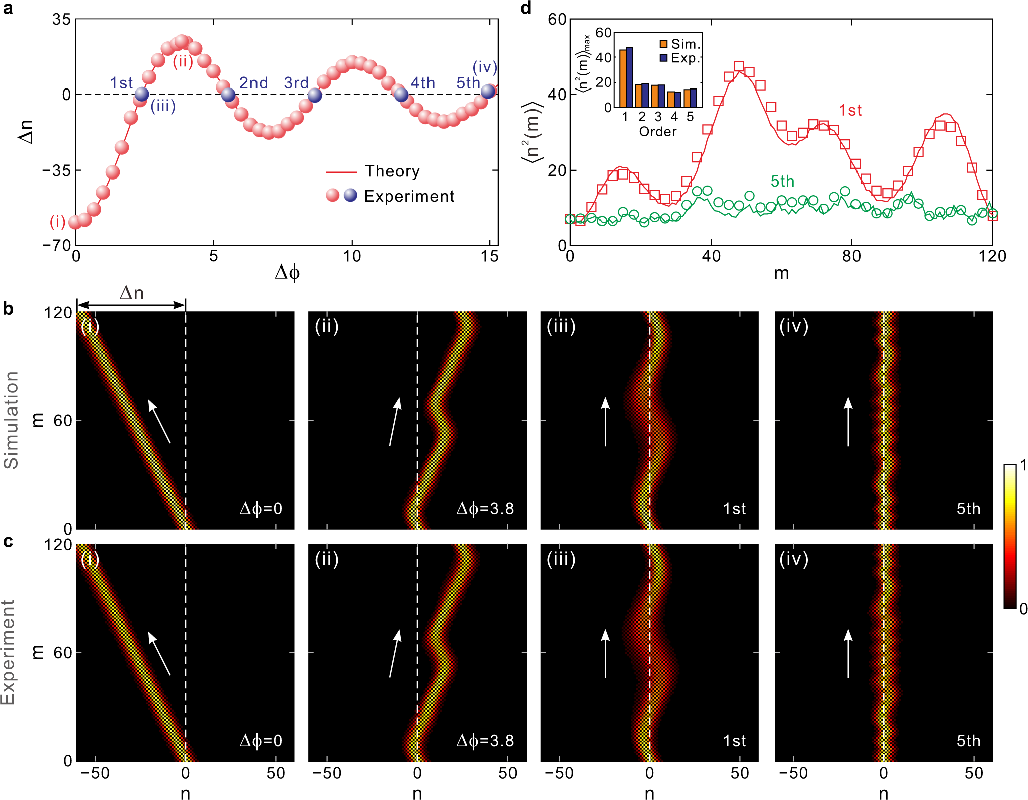 Fig. 3: Simulated and experimental results of different-order DLs.