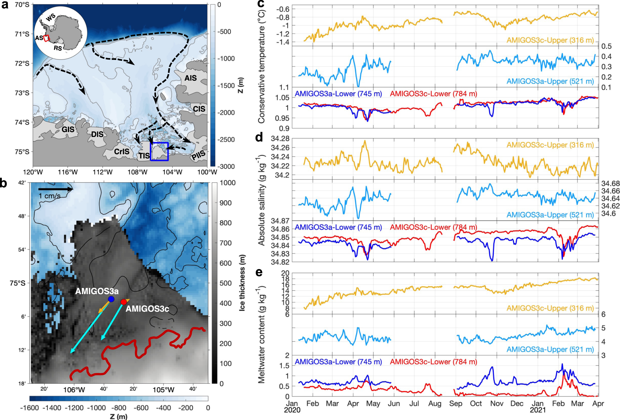 Ocean Variability Beneath Thwaites