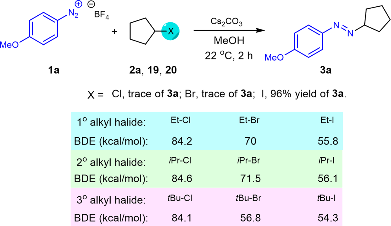 Fig. 8: Other alkyl halides studied in current XAT process.