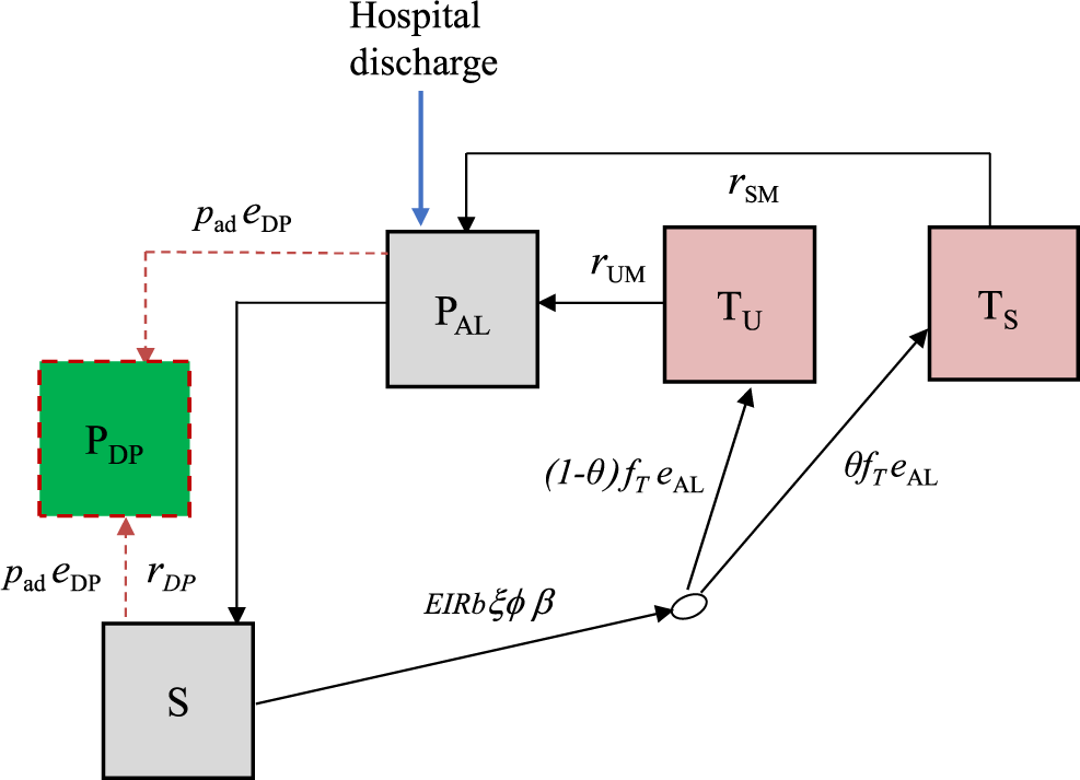 Fig. 4: Post-discharge cohort model.