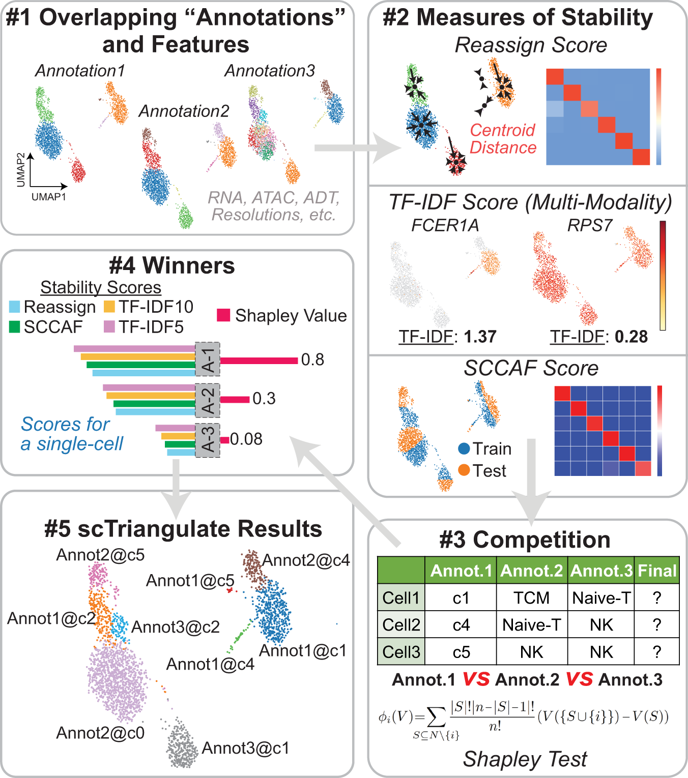 Color online) Principal components analysis of relative scores