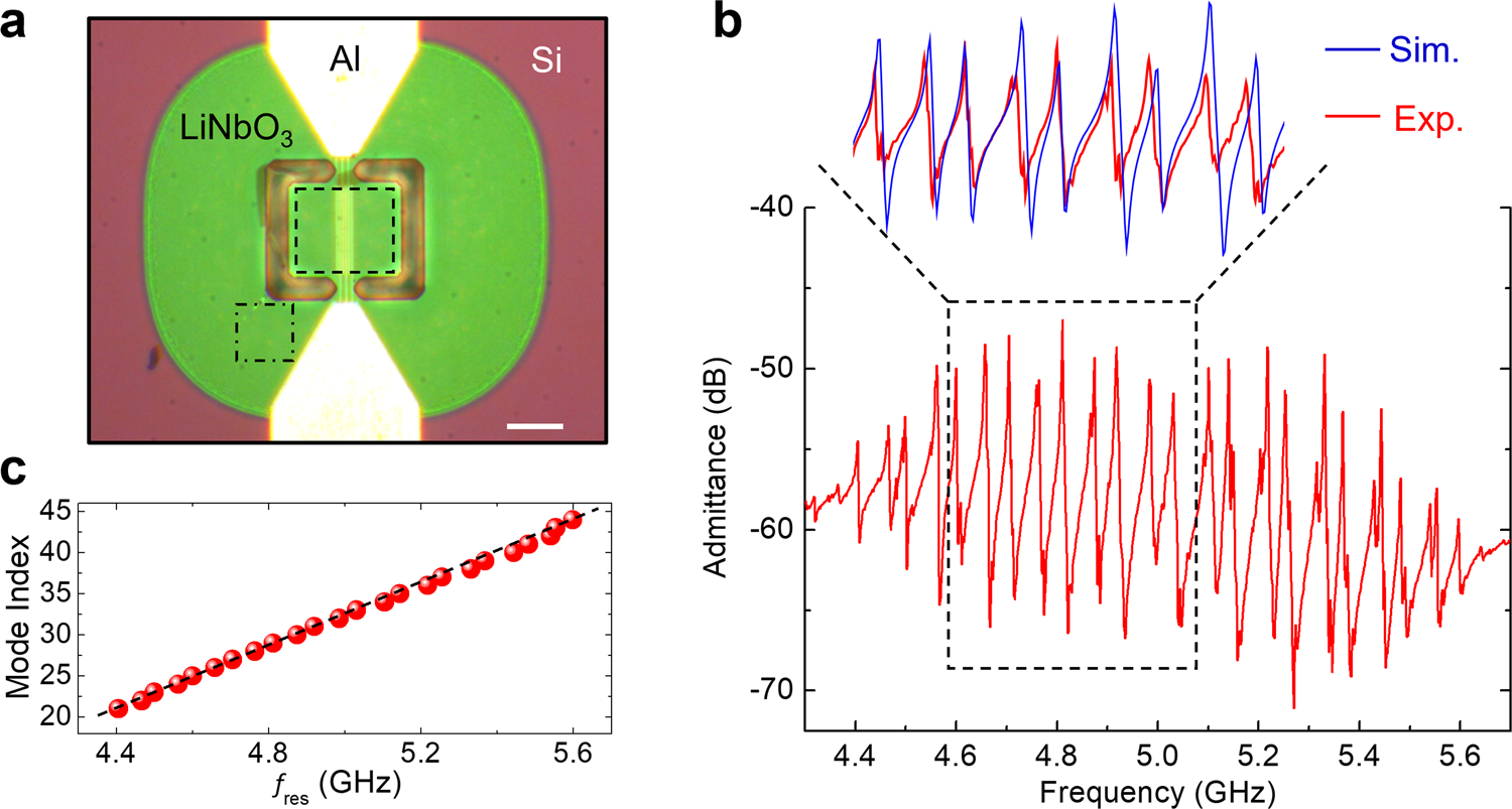 Nanoscale imaging of super-high-frequency microelectromechanical