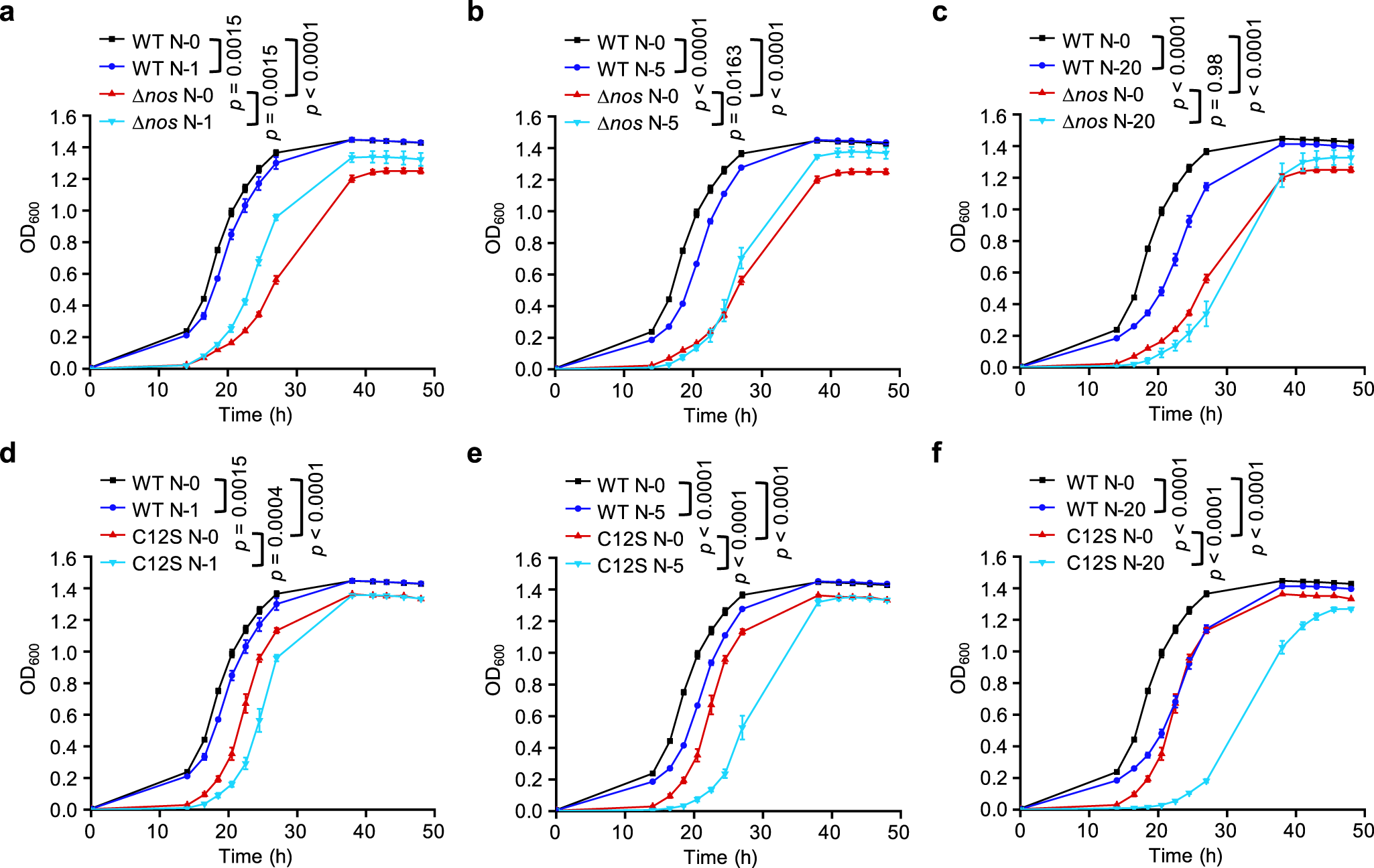 Fig. 3: NO is required for S-nitrosylation on MgrA to facilitate vancomycin resistance.