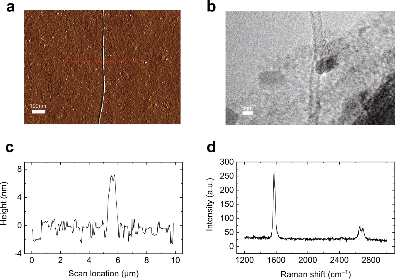 Fig. 2: Characterization of individual carbon nanotube.