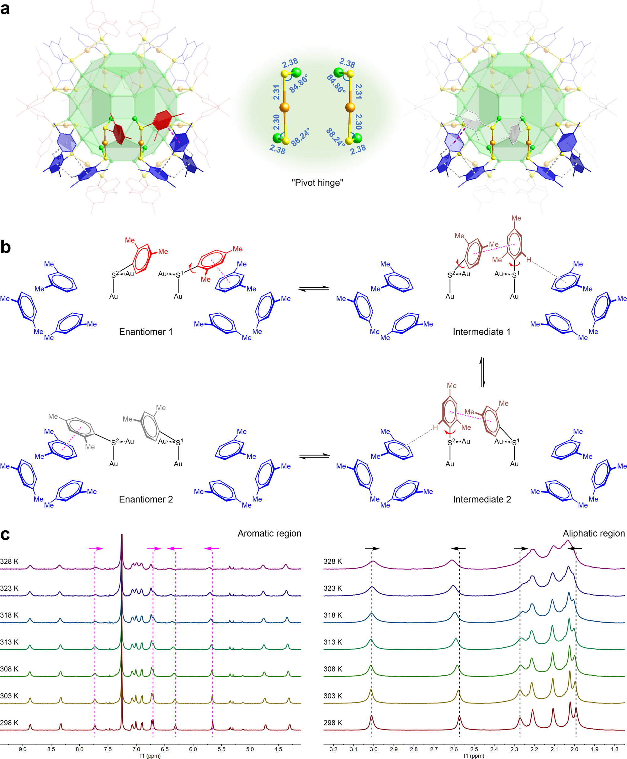 Fig. 3: An interconversion mechanism for structural analysis of Au138(SR)48.