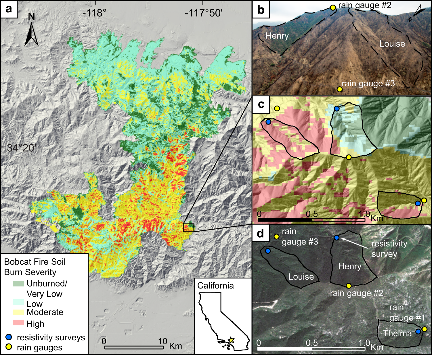 Importance of subsurface water for hydrological response during storms in a  post-wildfire bedrock landscape | Nature Communications