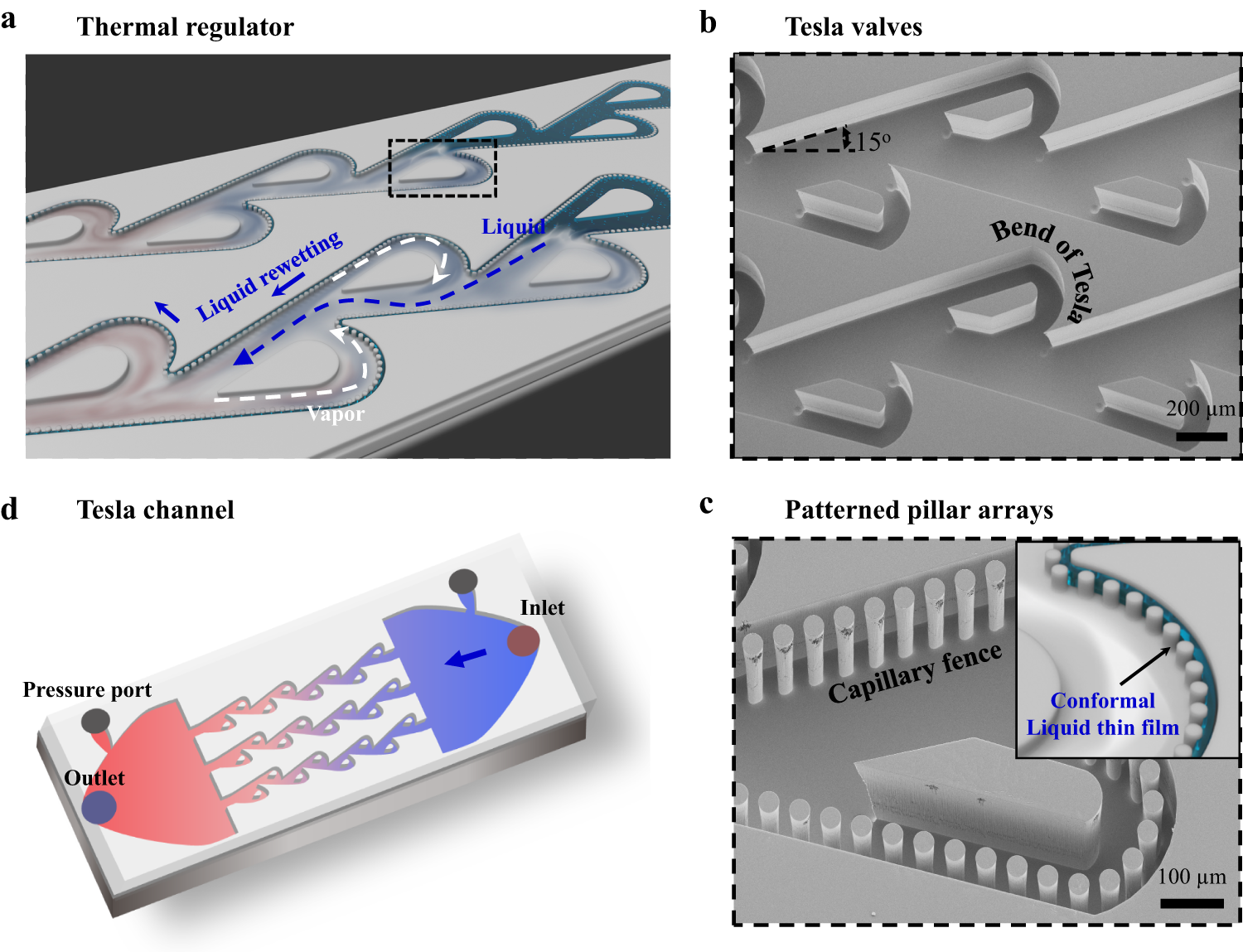 Tesla valves and capillary structures-activated thermal regulator Nature Communications