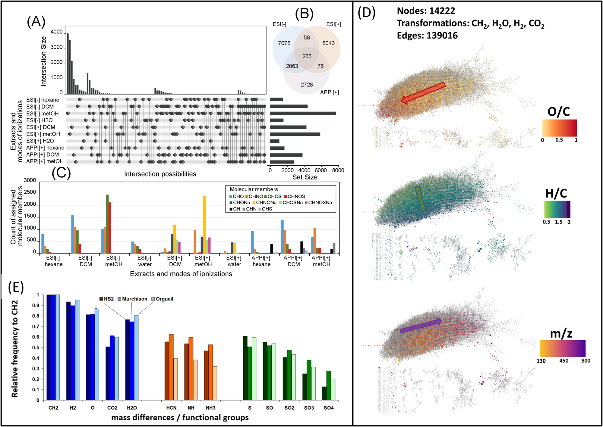 Fig. 1: Molecular atlas of the Ryugu soluble organic matter.