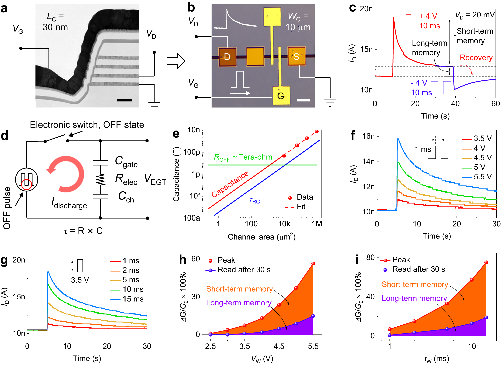 Fig. 2: Electrical properties of V-EGT.