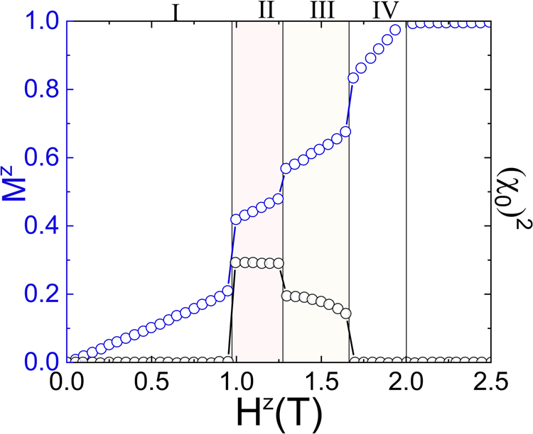 Fig. 7: Simulated magnetization and scalar spin chirality.