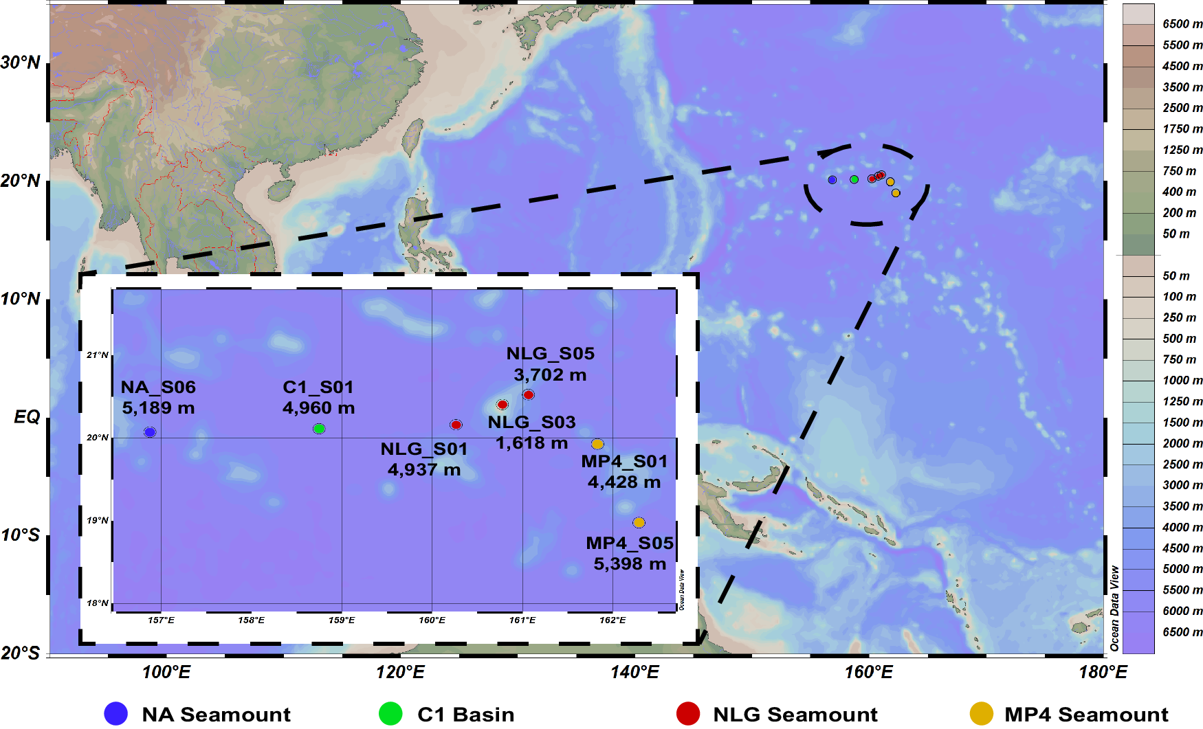 Fig. 1: Geographic distribution of sampling sites.