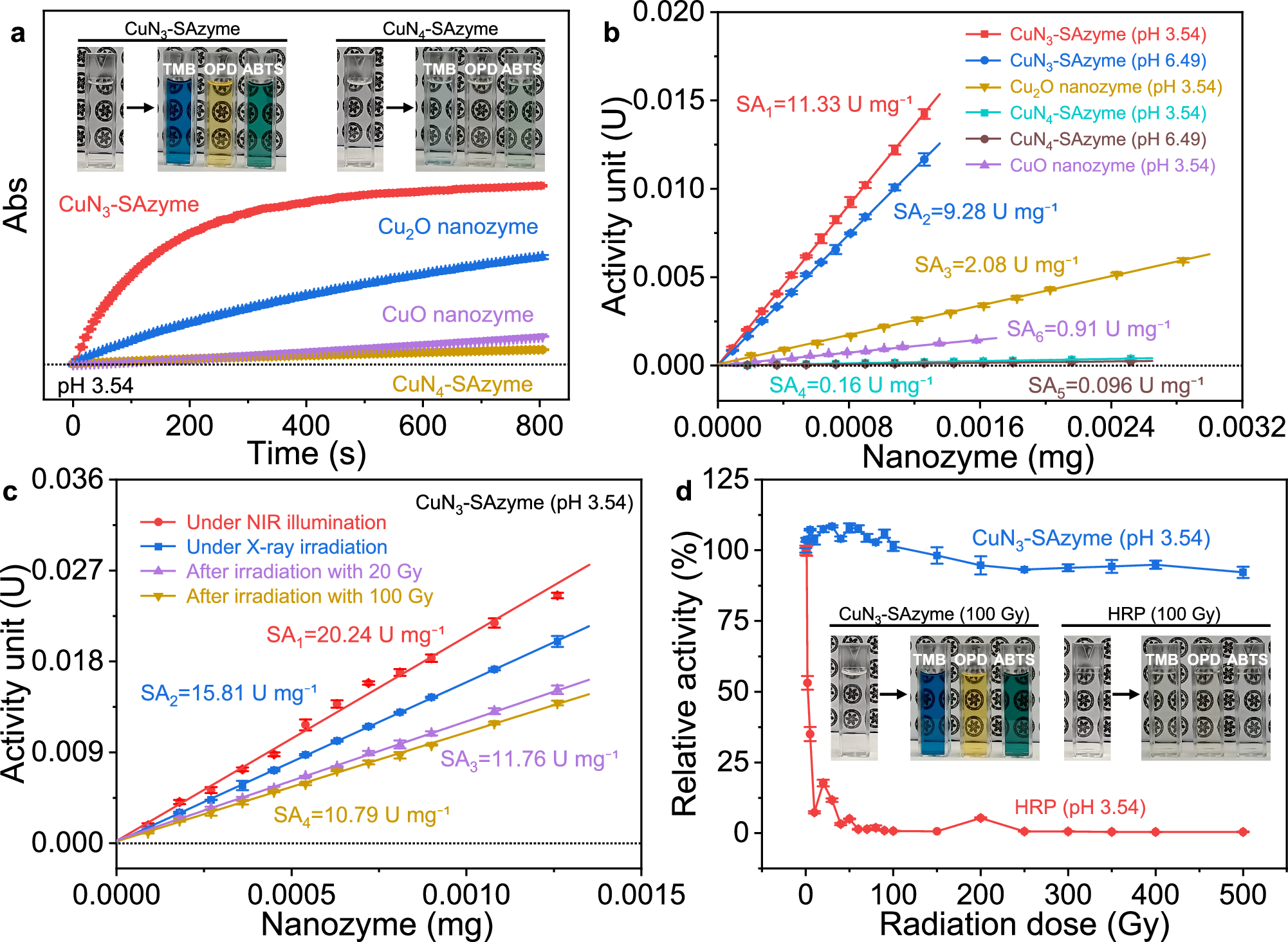 Fig. 3: Characterization of enzymatic activity.