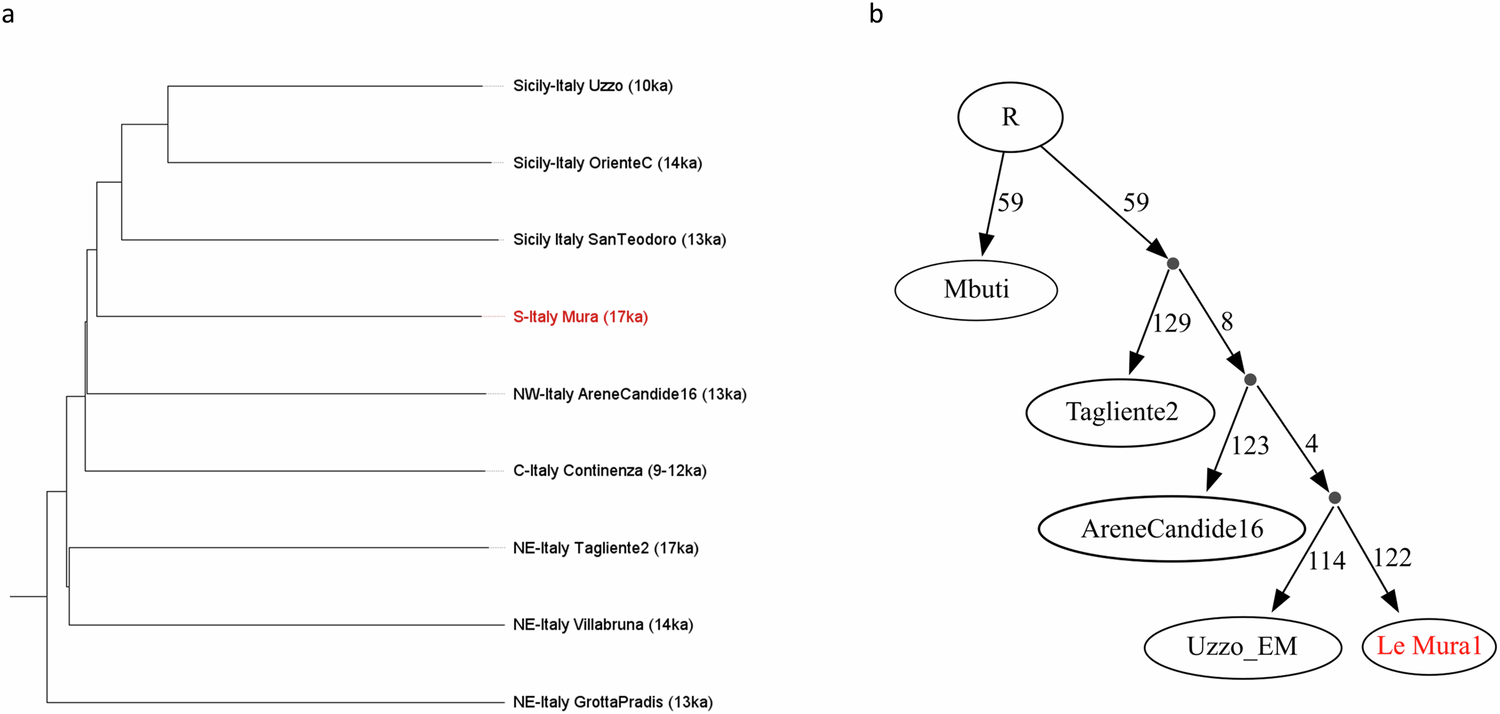 Fig. 5: Population structure of the post-LGM Italian hunter-gatherers.