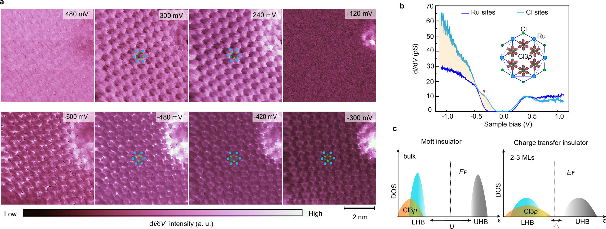 Fig. 3: Mott insulator (MI) to charge-transfer insulator (CTI) transition.