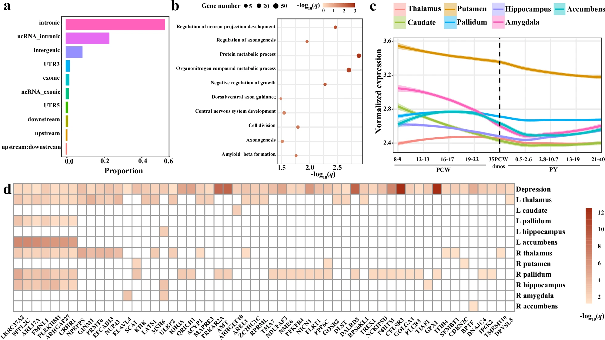 Fig. 3: Results of functional annotation and gene expression analyses for the shared loci.