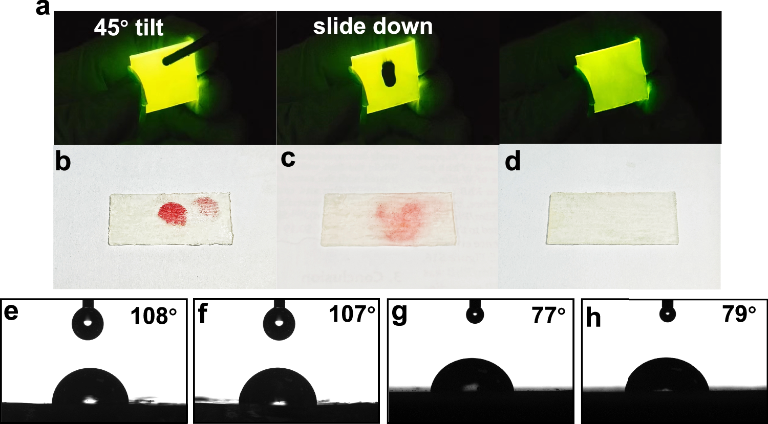 Fig. 9: KY−1203 modified RTP transparent wood with anti-smudge property.
