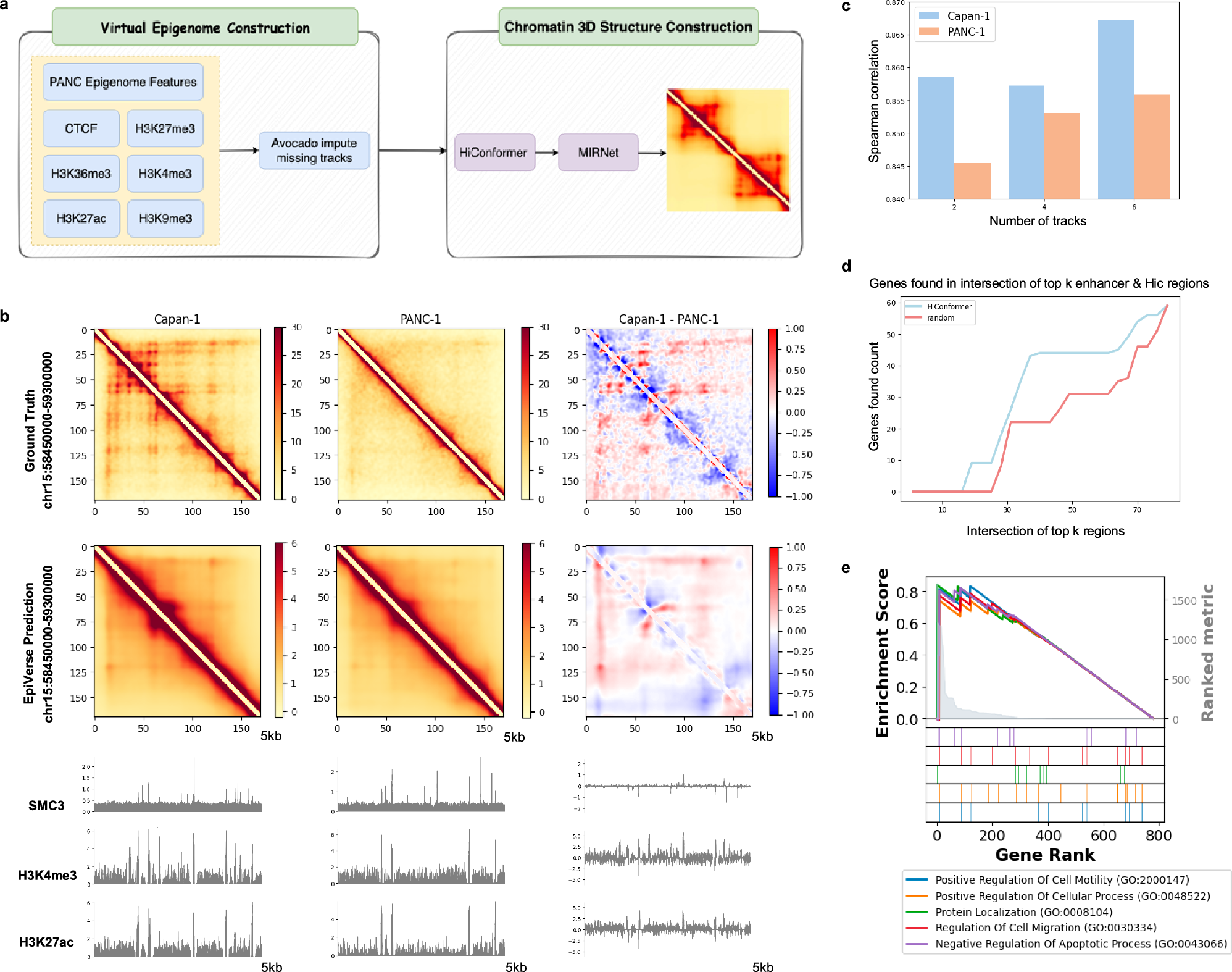 Fig. 5: In silico perturbation-based Hi-C experiment on pancreatic cancer metastasis.