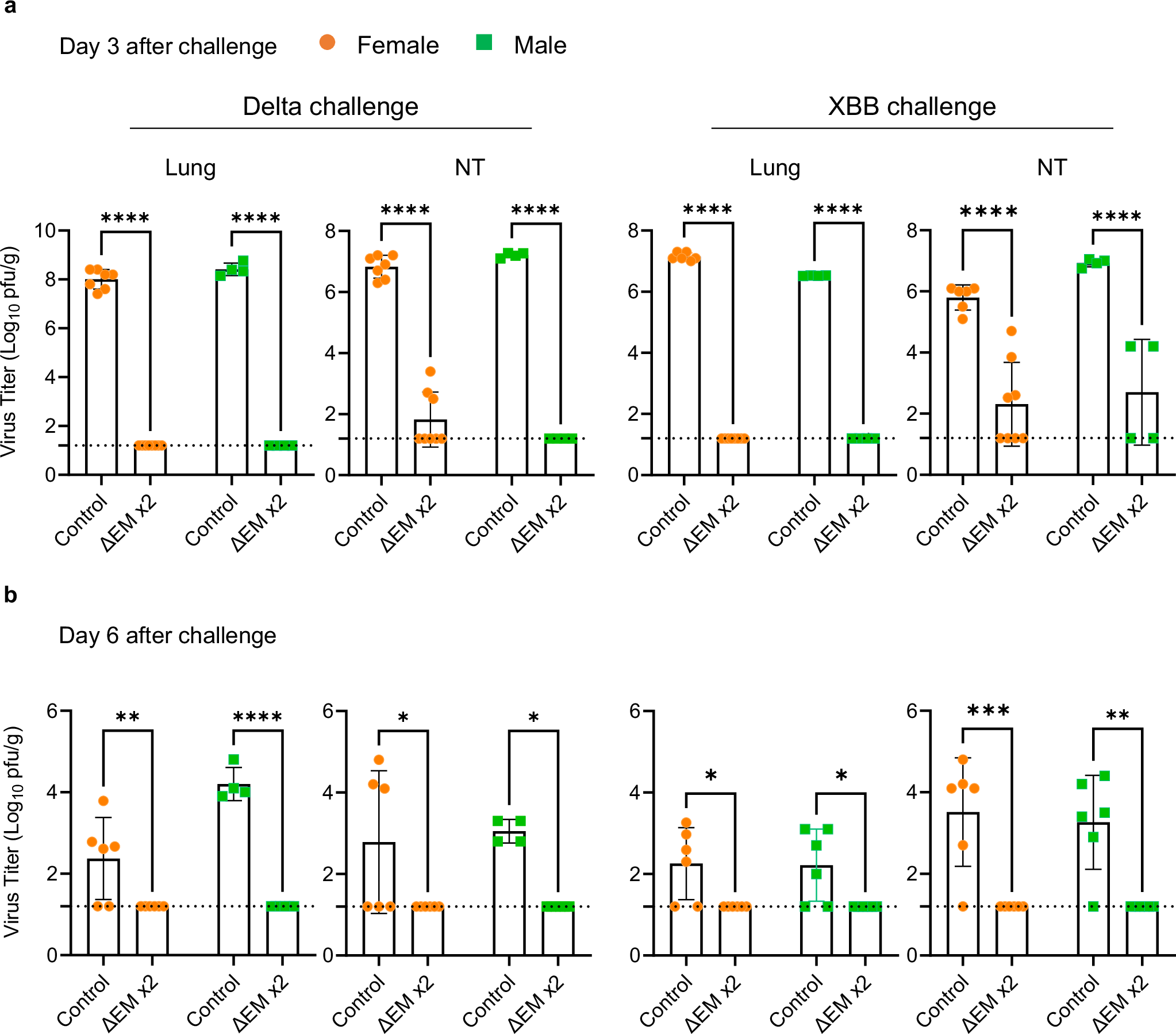 Fig. 4: Protective efficacy of ΔEM vaccination against SARS-CoV-2 variants in hamsters.