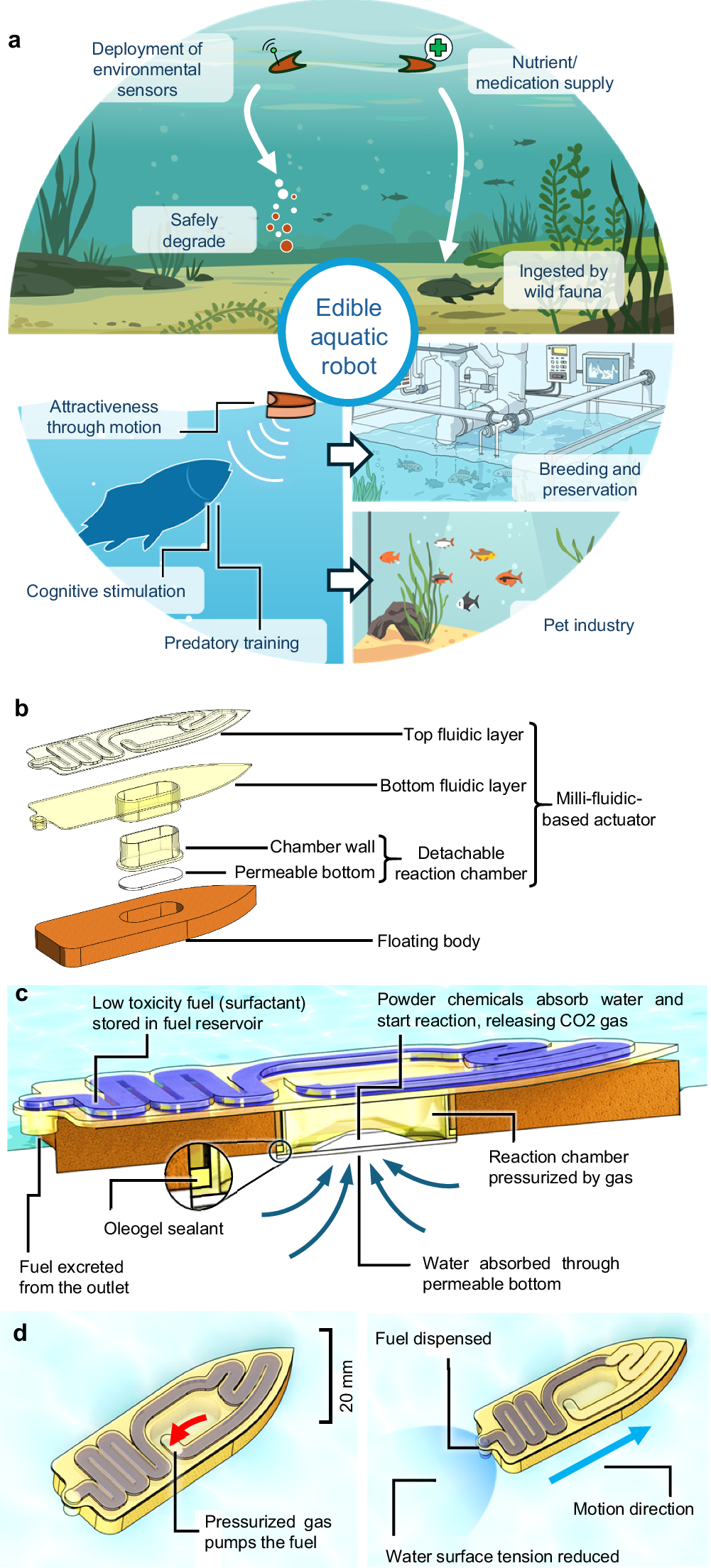 魚の餌から作られた環境に優しい水上ロボット(Eco-friendly aquatic robot is made from fish food) 魚の餌から作られた環境に優しい水上ロボット(Eco-friendly aquatic robot is made from fish food)