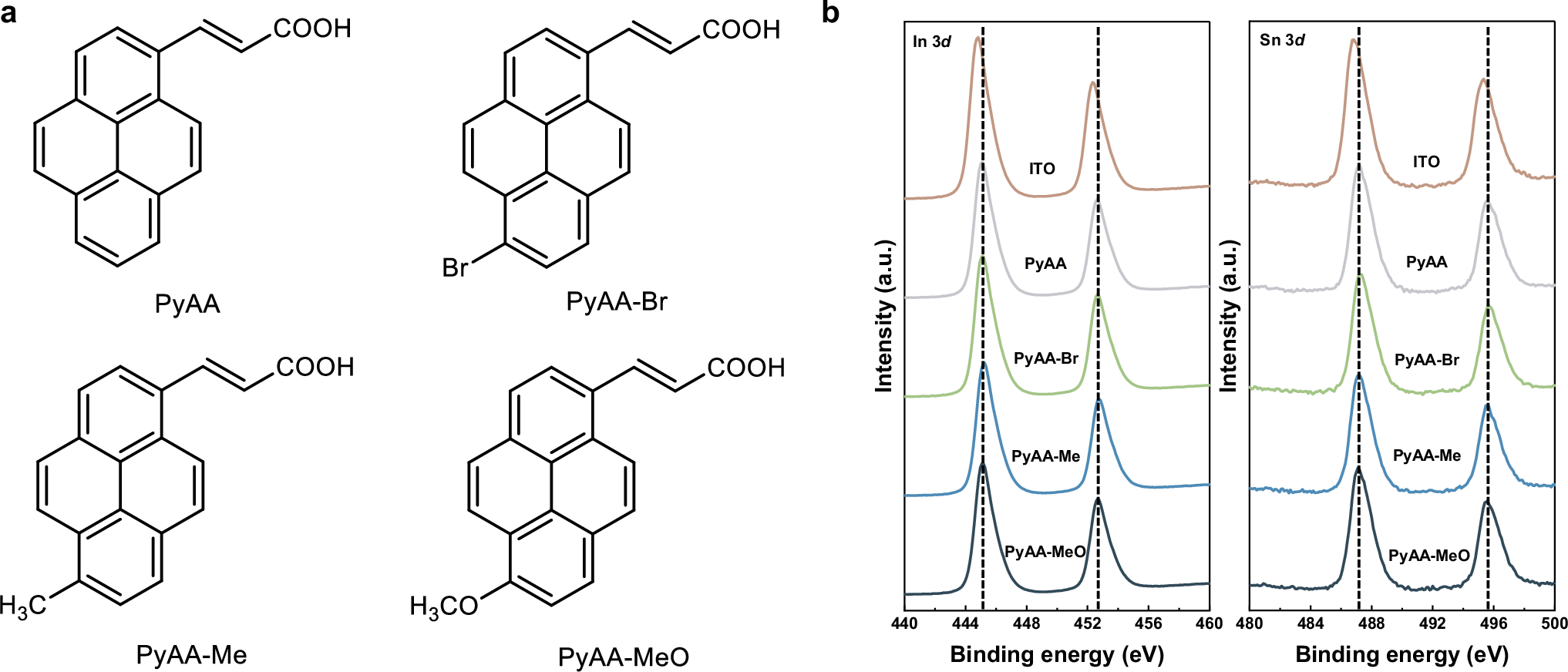 Fig. 1: Molecular design and anchoring behavior.