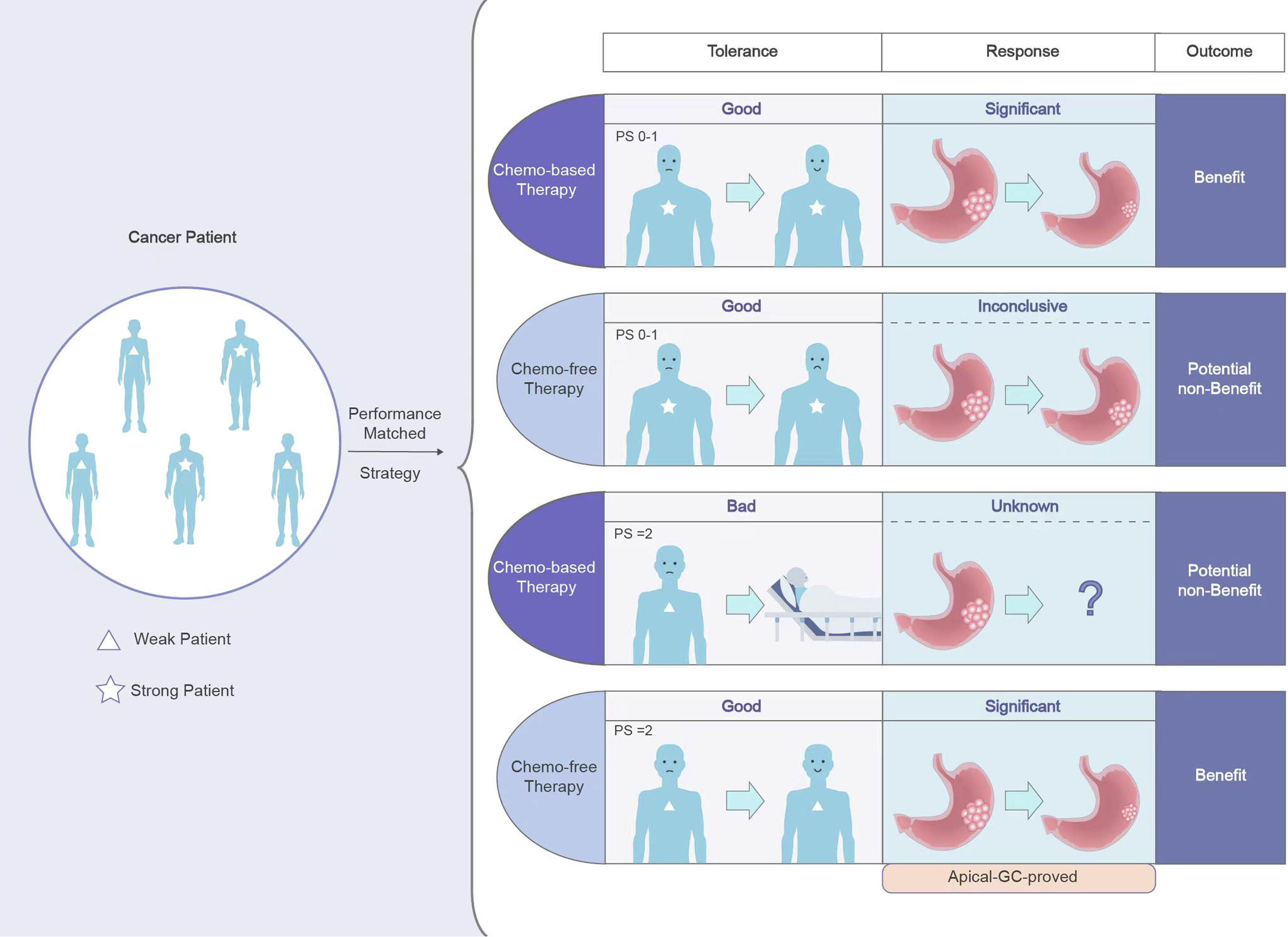 Fig. 1: A performance-matched strategy for advanced gastric cancer.