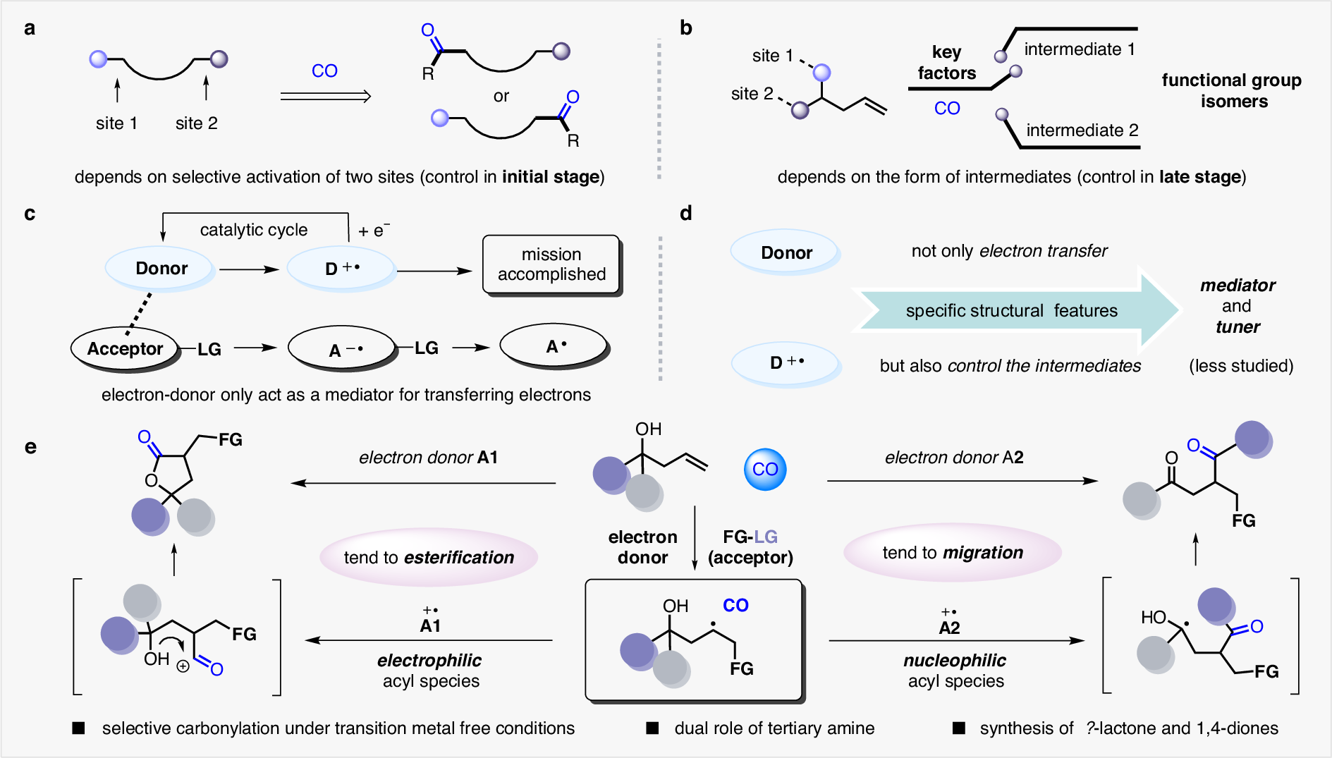 Amines tuned controllable carbonylation for the synthesis of γ 