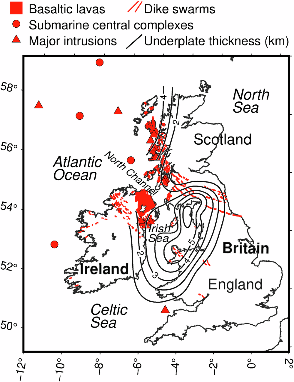 Volcanism and long-term seismicity controlled by plume-induced plate  thinning | Nature Communications