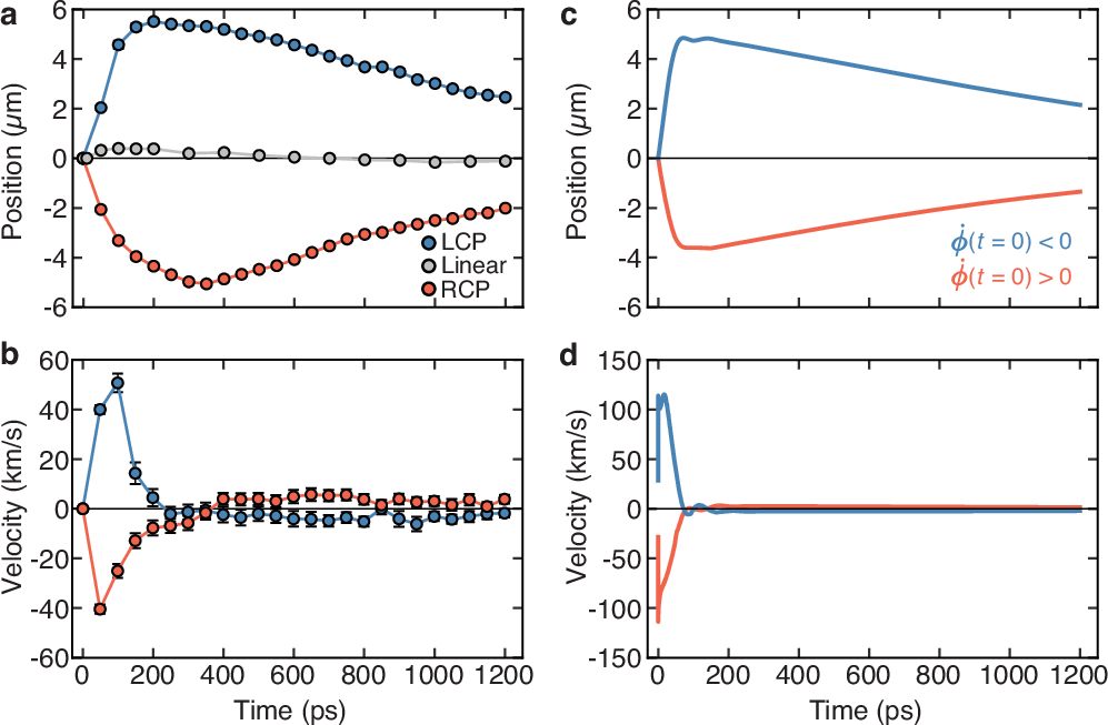 Fig. 4: Quantitative extraction of DW dynamics and comparison to simulation.