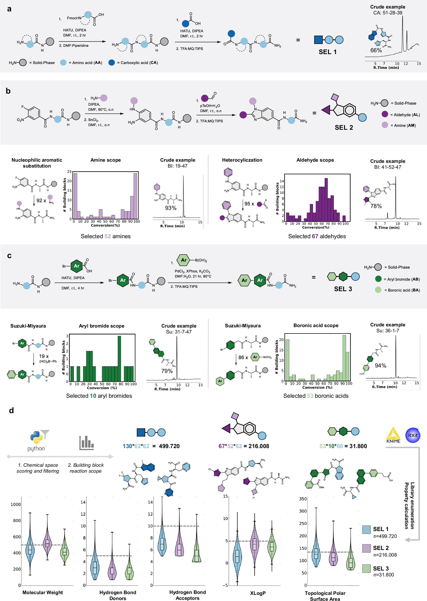 Fig. 2: Library design and synthesis.