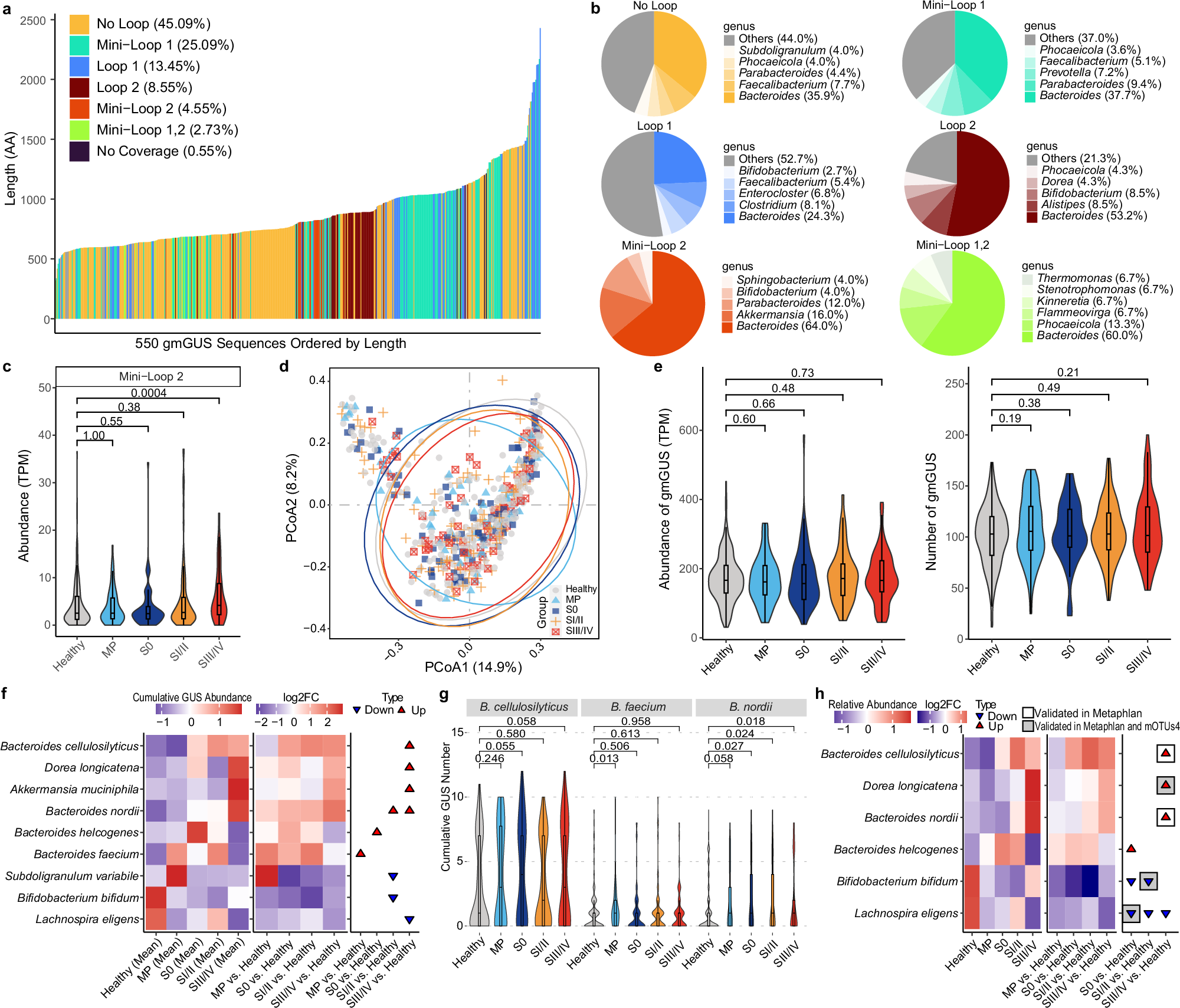 Fig. 2: Loop distribution and species-level disturbance of gmGUSs.