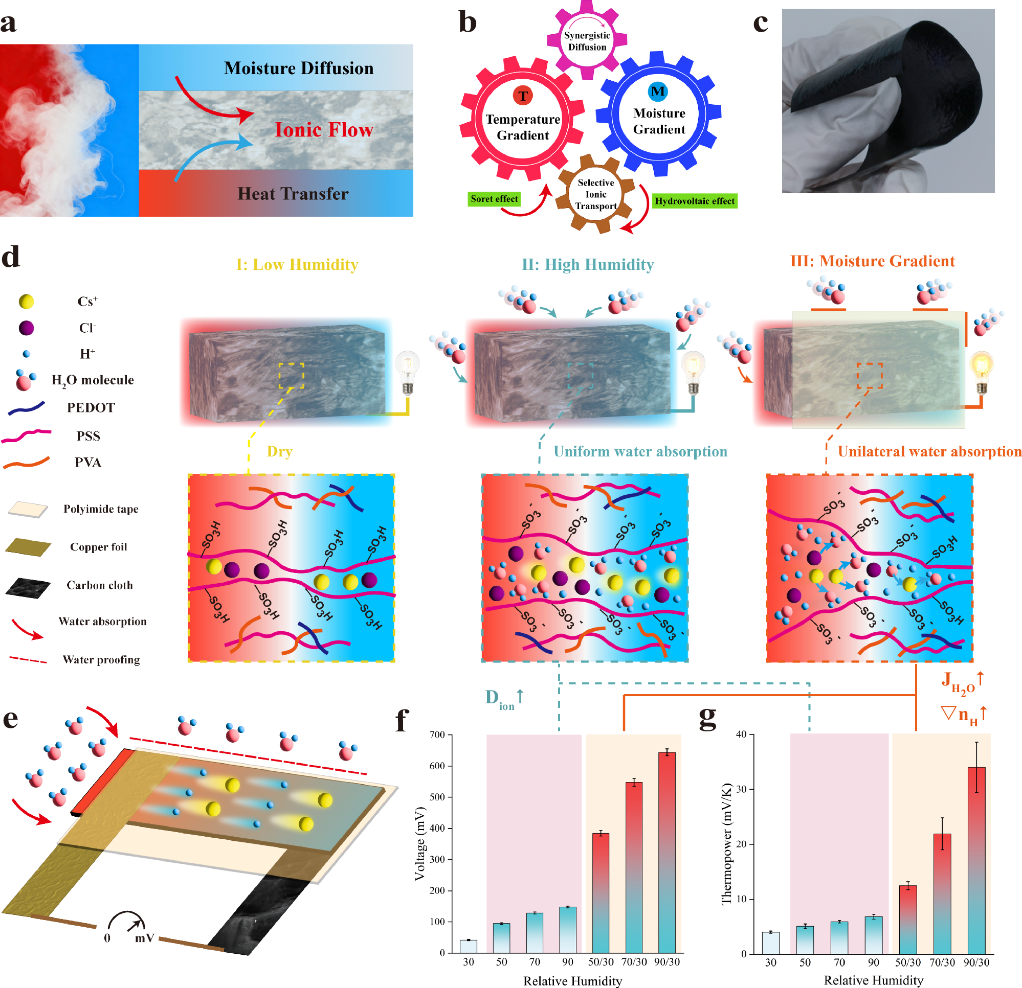 Fig. 1: Concept and thermoelectric performance of the MGITG.