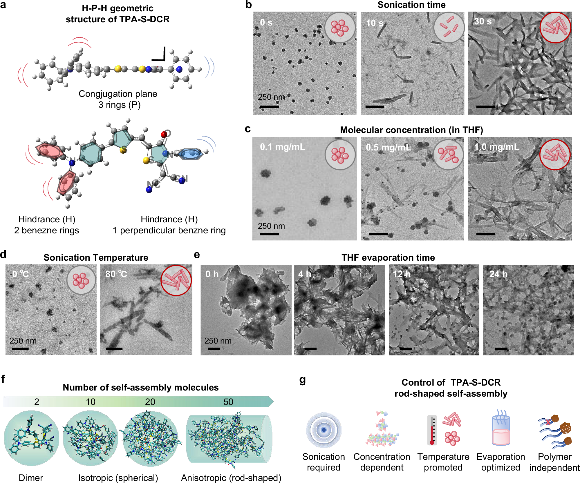 Fig. 2: Self-assembly of TPA-S-DCR.