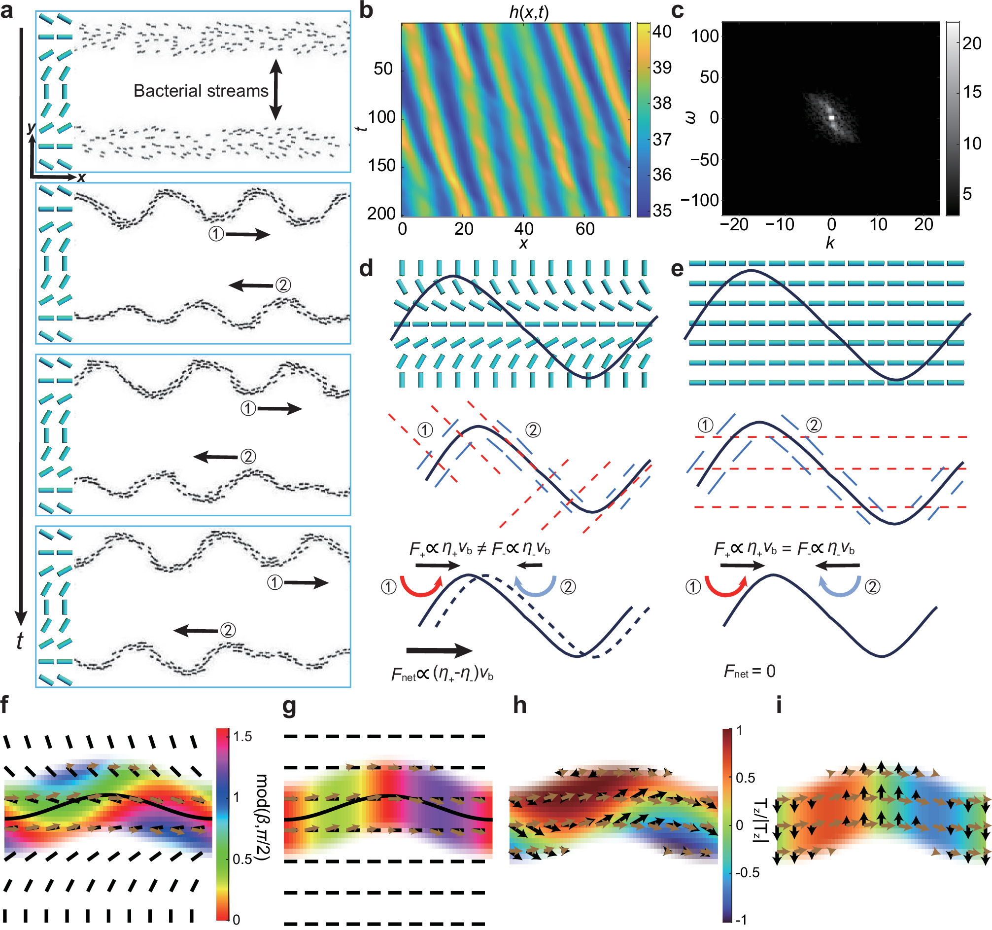 Fig. 2: Simulation results and mechanism of active traveling wave.