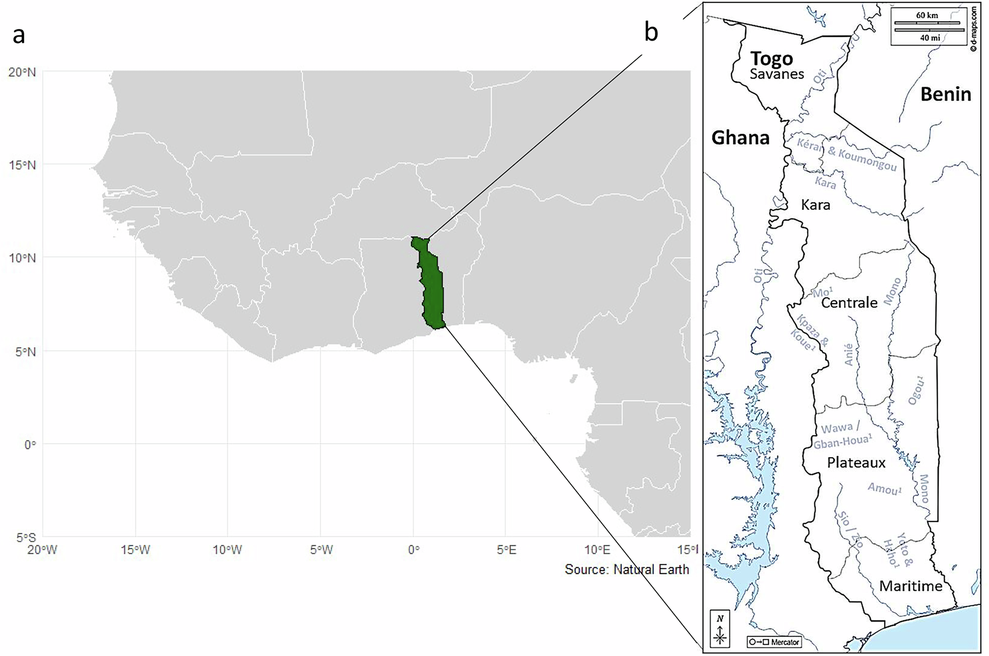 Fig. 1: Map of Togo.