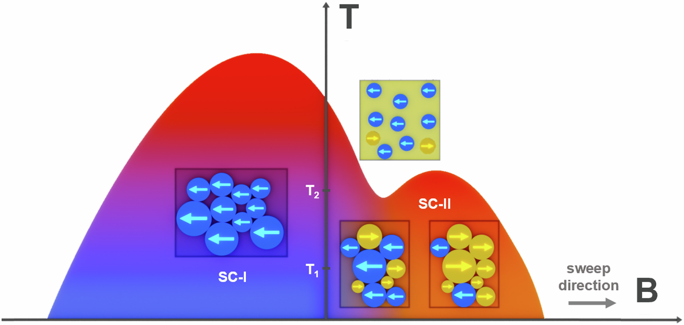 Fig. 4: The schematics of the mechanism of spin-polarized p-wave superconductivity.