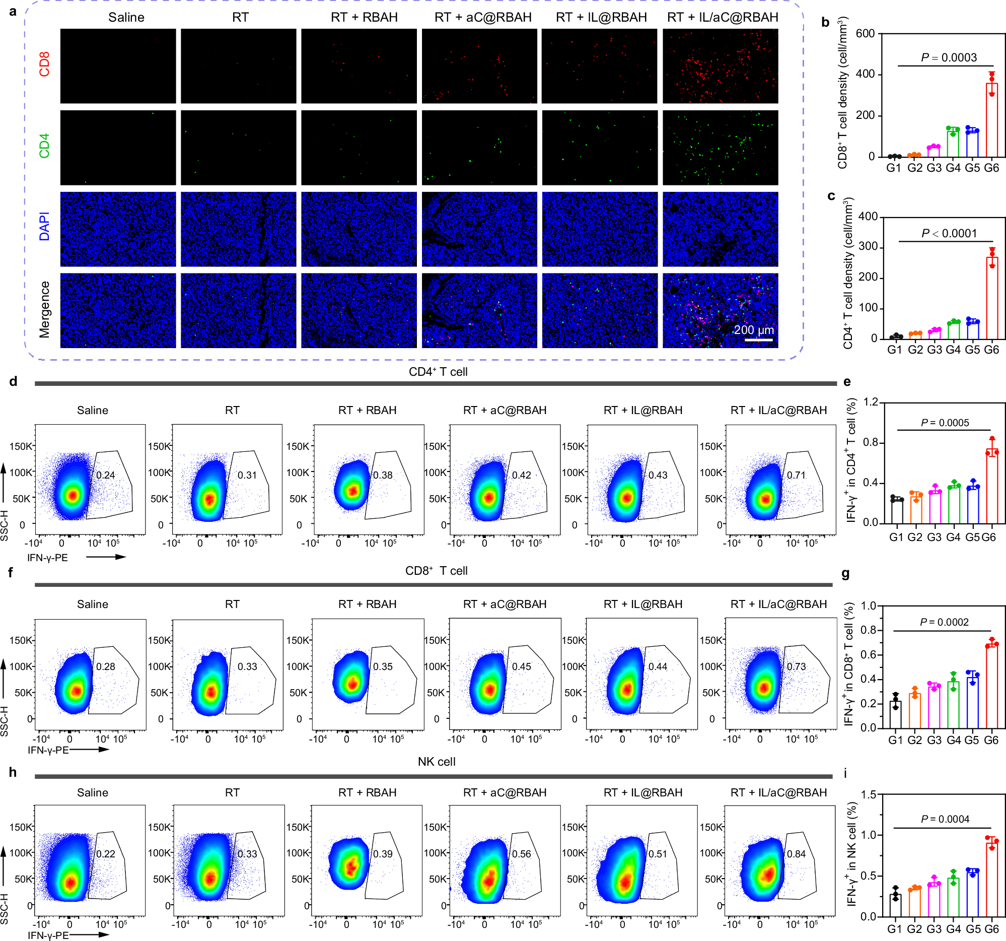 Fig. 9: RT + IL/aC@RBAH potentiates systemic antitumor immunity in subcutaneous Panc02 tumors.
