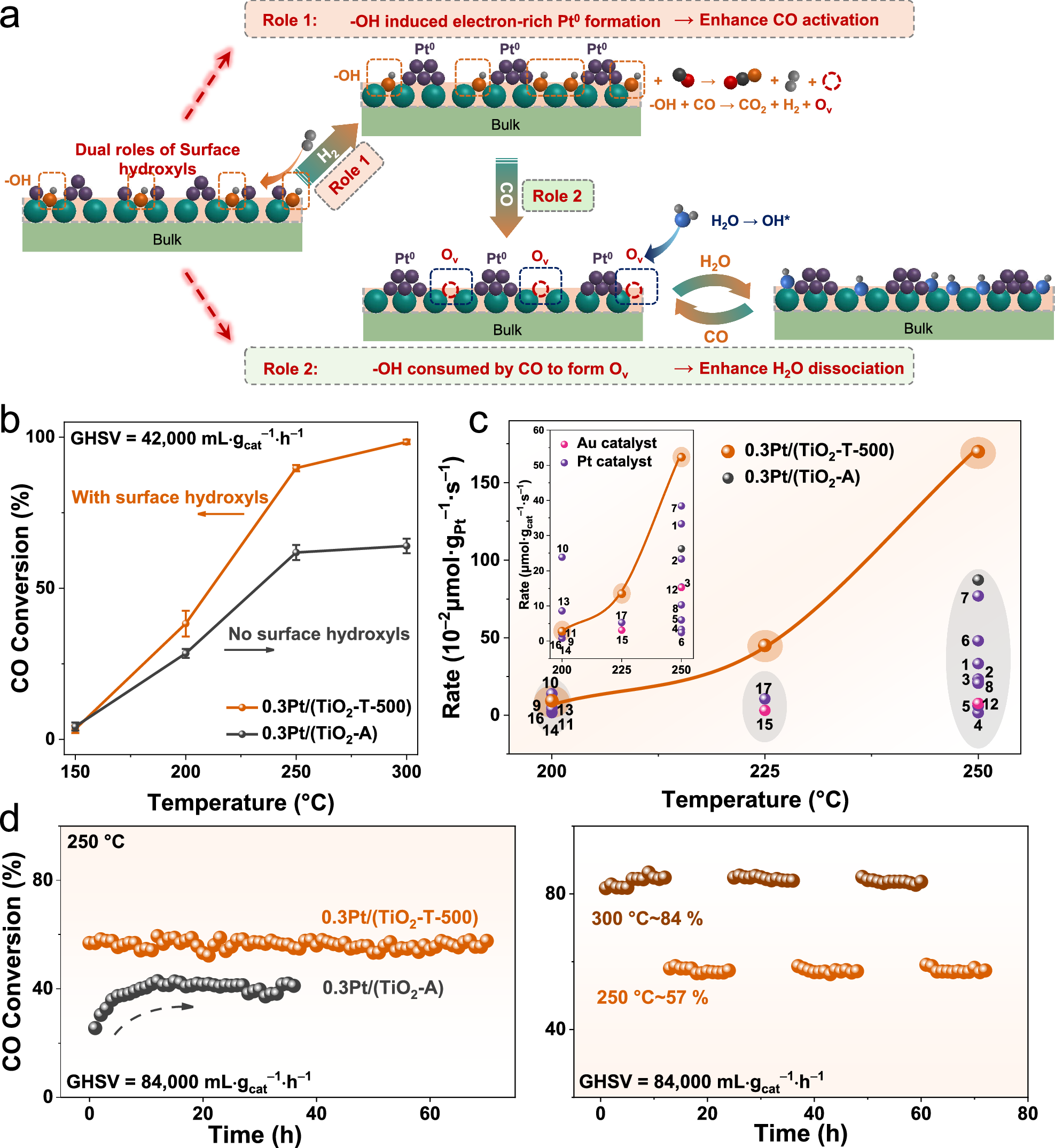Fig. 4: Leveraging the roles of surface hydroxyls to enhance reaction performance.
