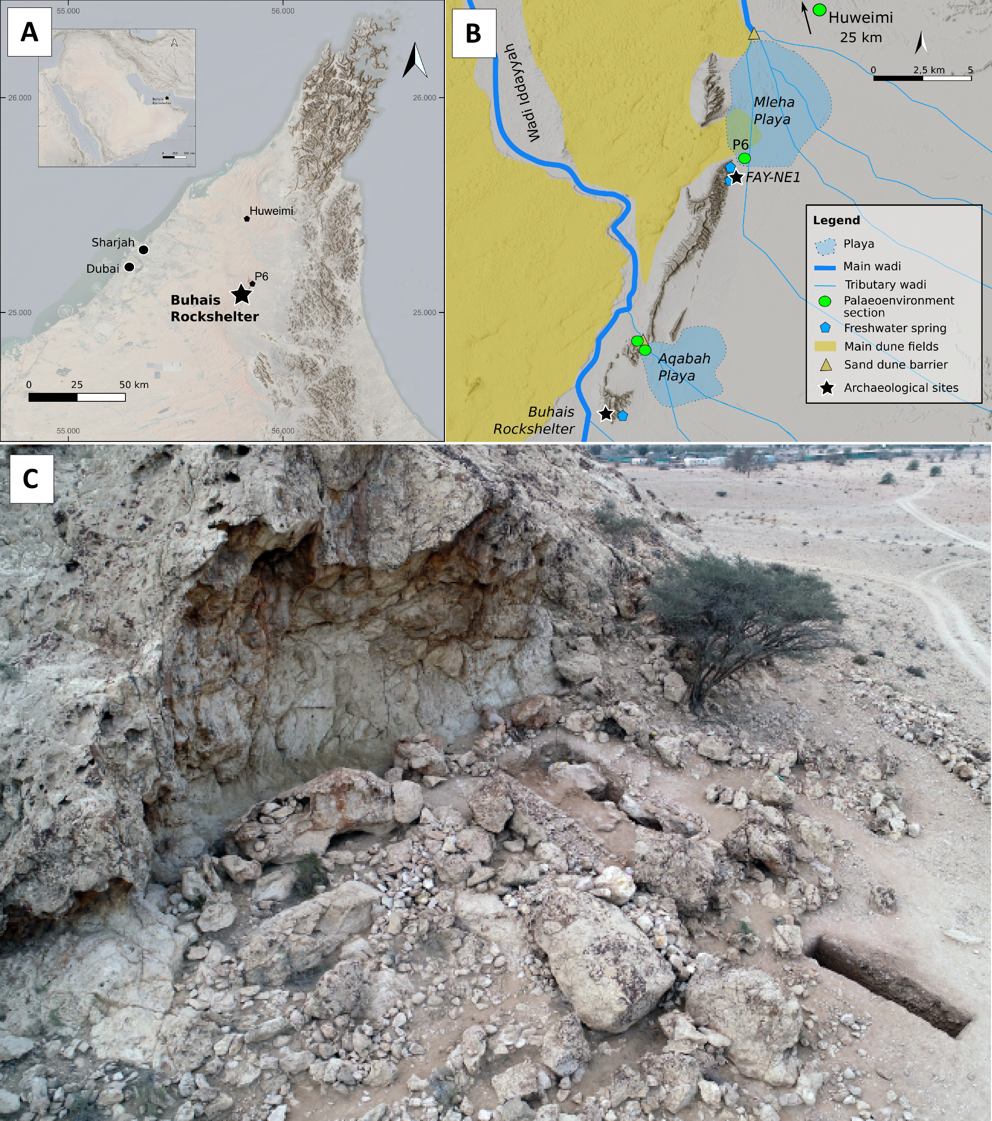 Fig. 2: Overview of Buhais Rockshelter.