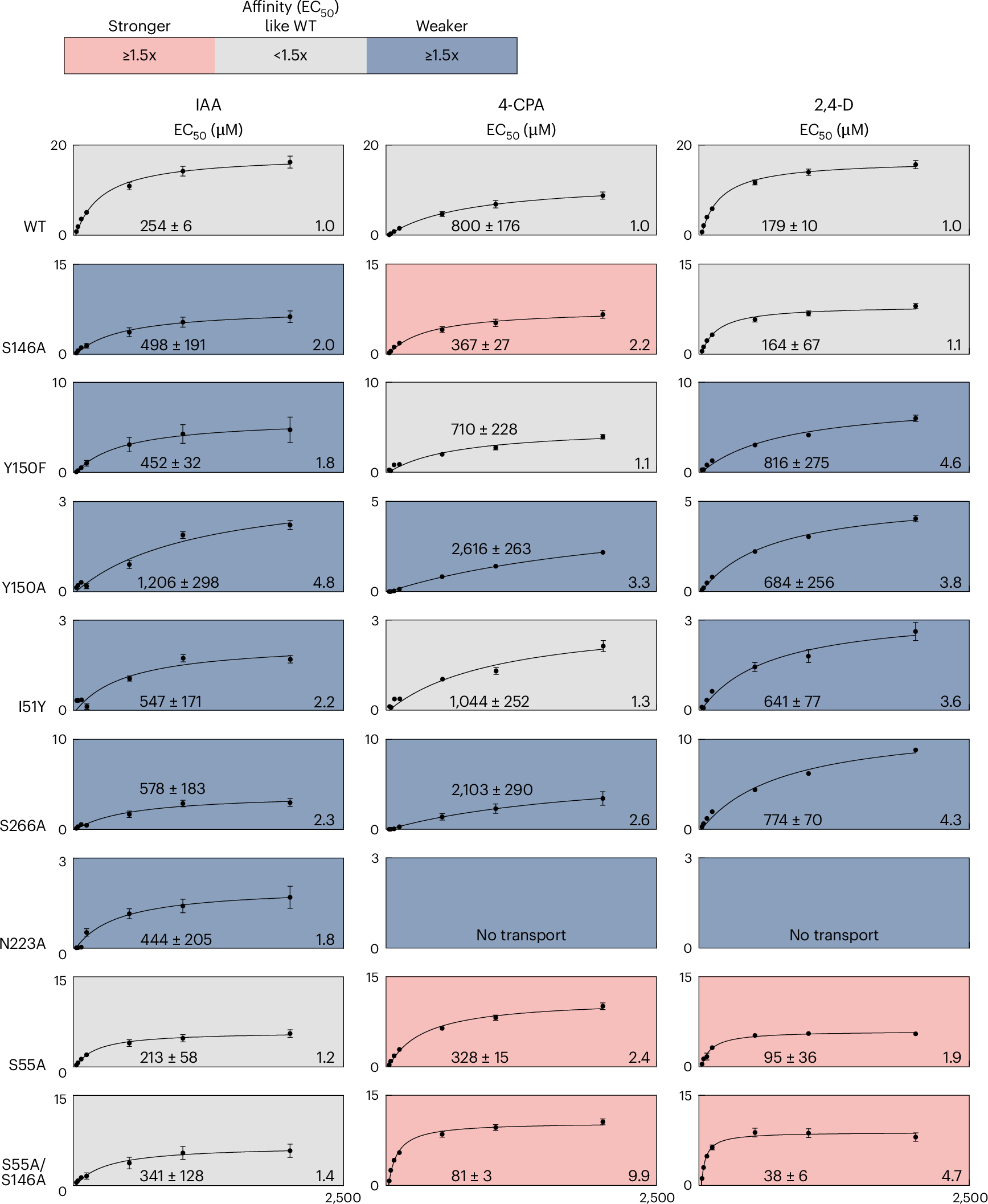 Fig. 4: Identification of key residues required for substrate binding.