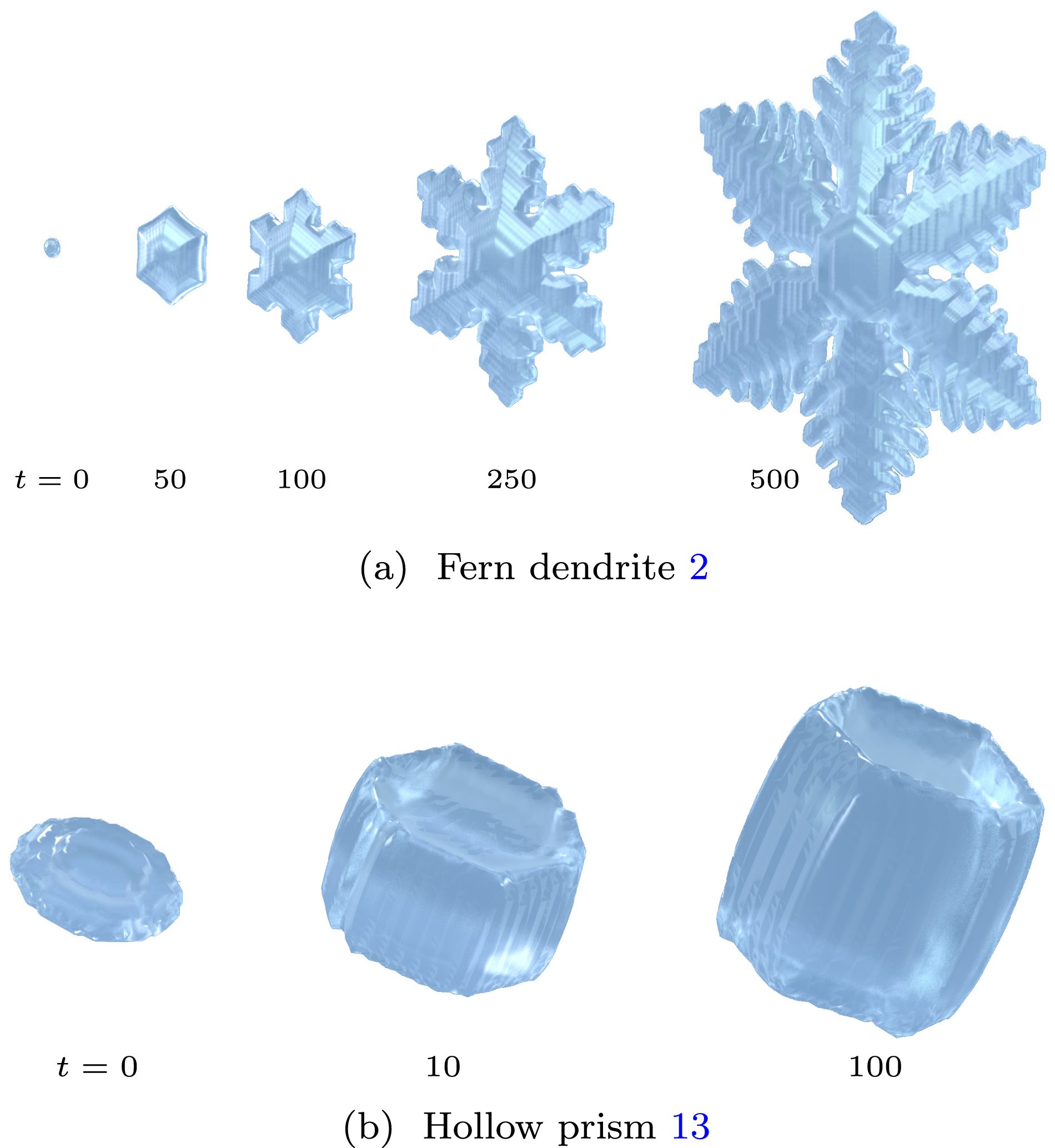 The formation and classification snowflakes