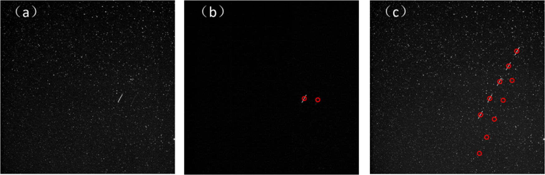 Fig. 7: Tracking image and multi-frame trajectory image.