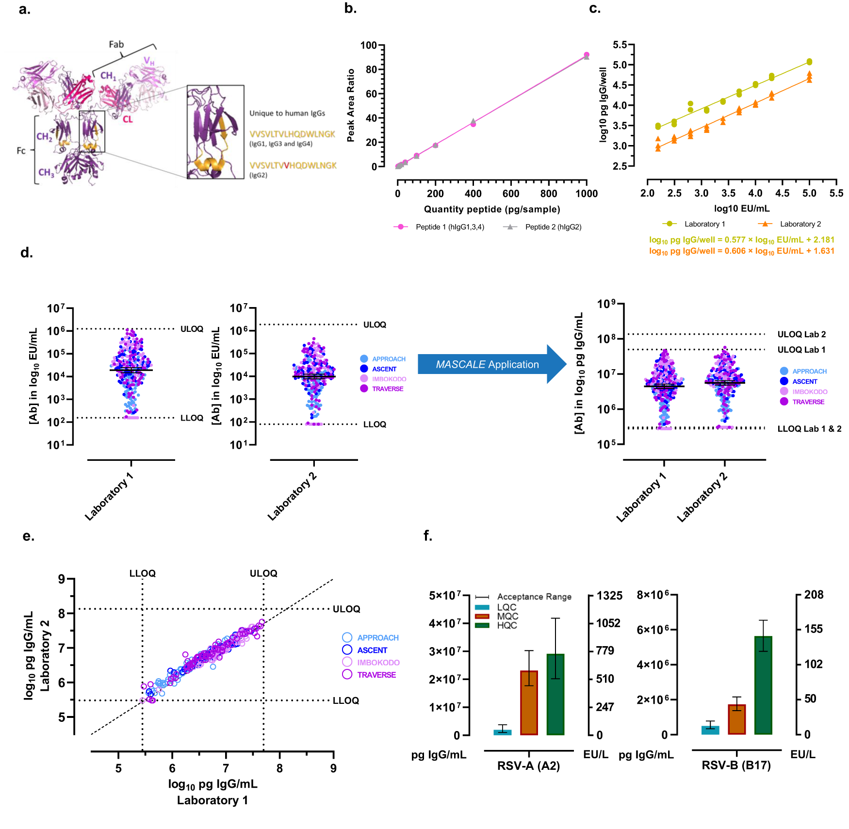 Fig. 2: MASCALE method implementation for cross-laboratory assay transfer and cross-antigen comparisons.