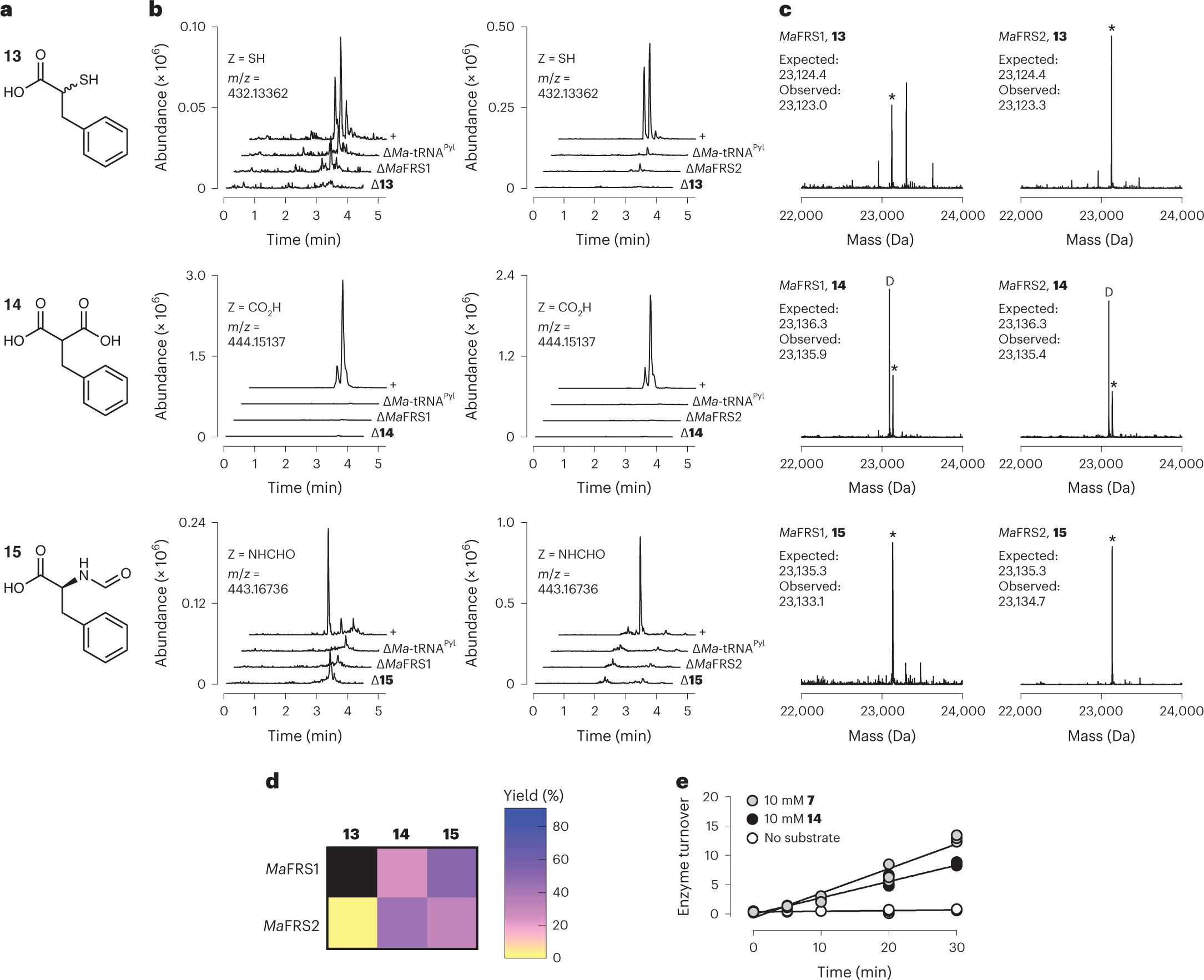 Fig. 3: MaFRS1 and MaFRS2 process substrates bearing novel distinct α-substituents.