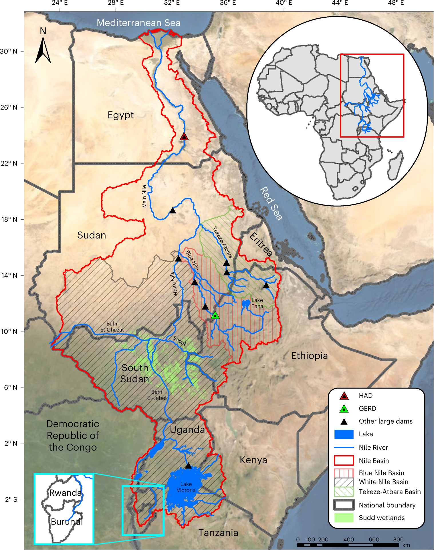 Cooperative adaptive management of the Nile River with climate and