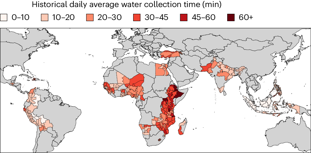 Climate change to exacerbate the burden of water collection on 