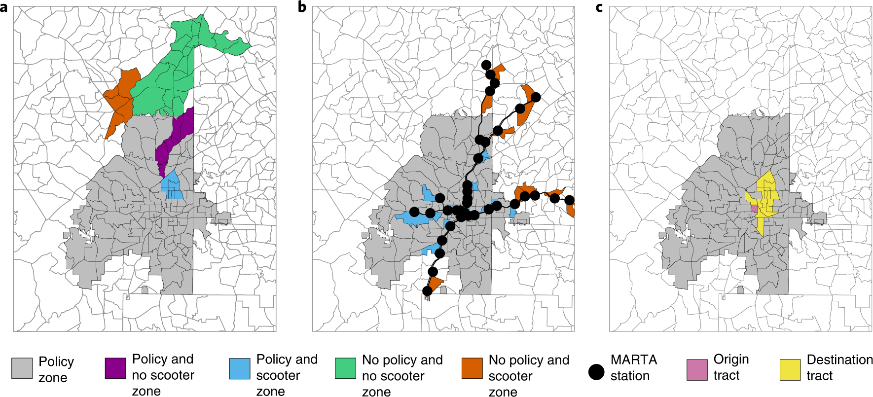 Impacts of micromobility on car displacement with evidence from a natural  experiment and geofencing policy | Nature Energy